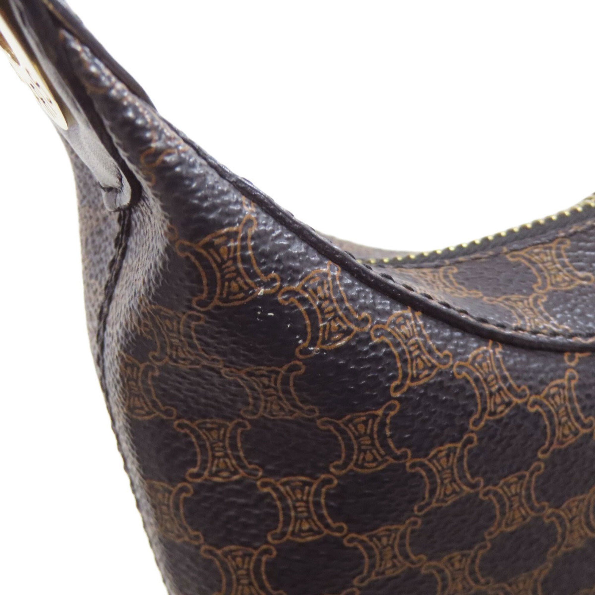 Celine Macadam Dark Brown Pvc Shoulder Bag (Pre-Owned)