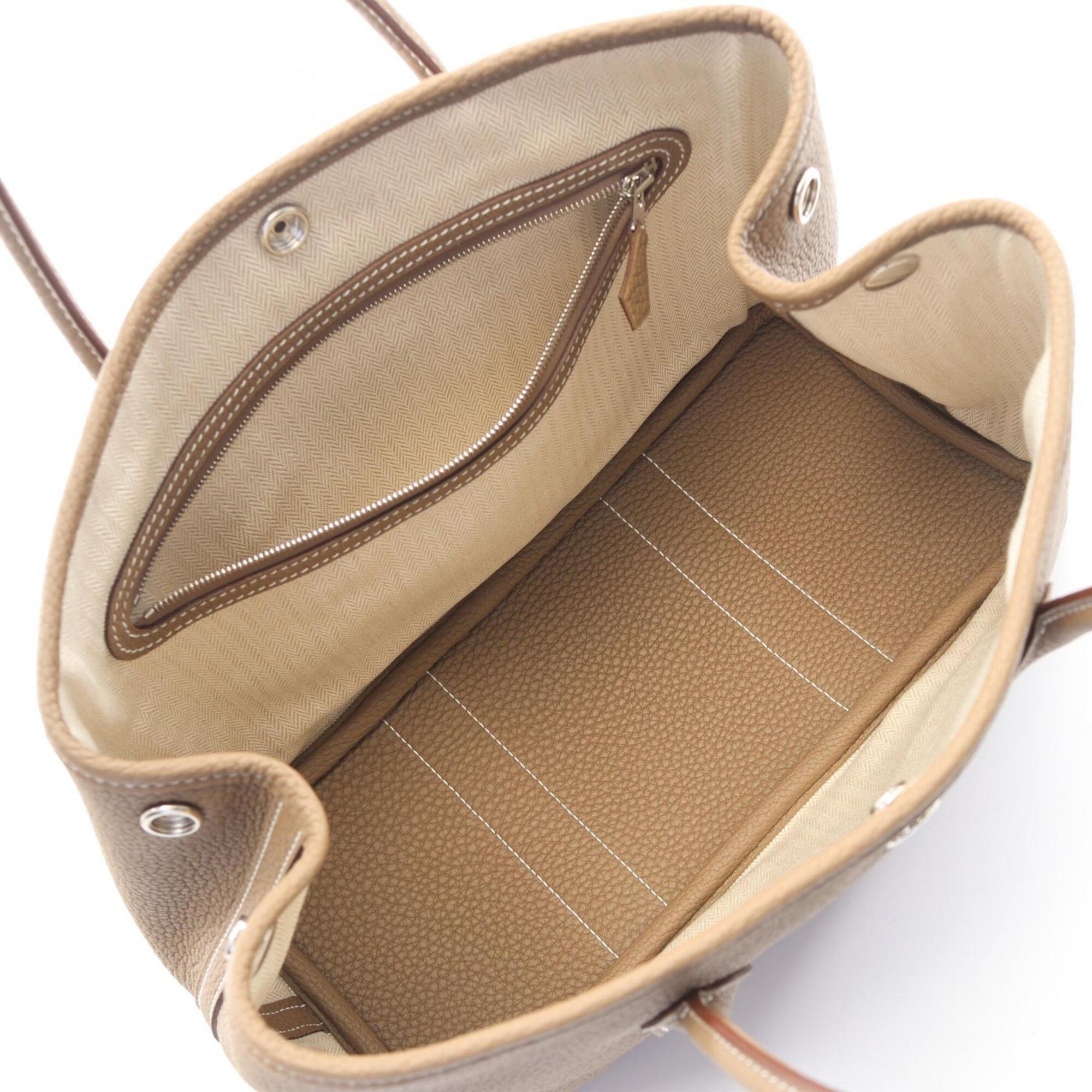 Hermes Etoupe Gray Negonda Leather Handbag Tote Bag (Pre-Owned)
