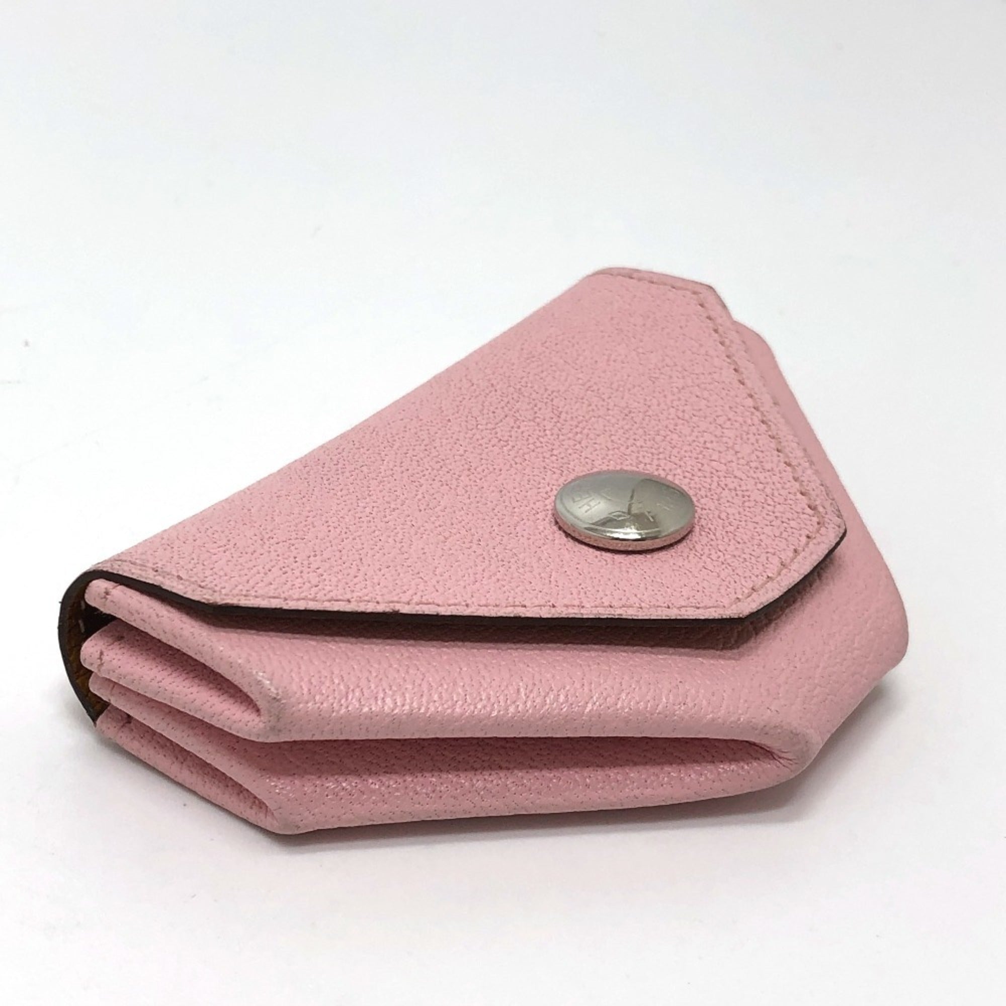 Hermes Le 24 Pink Chevre Leather Coin Purse/Coin Case (Pre-Owned)