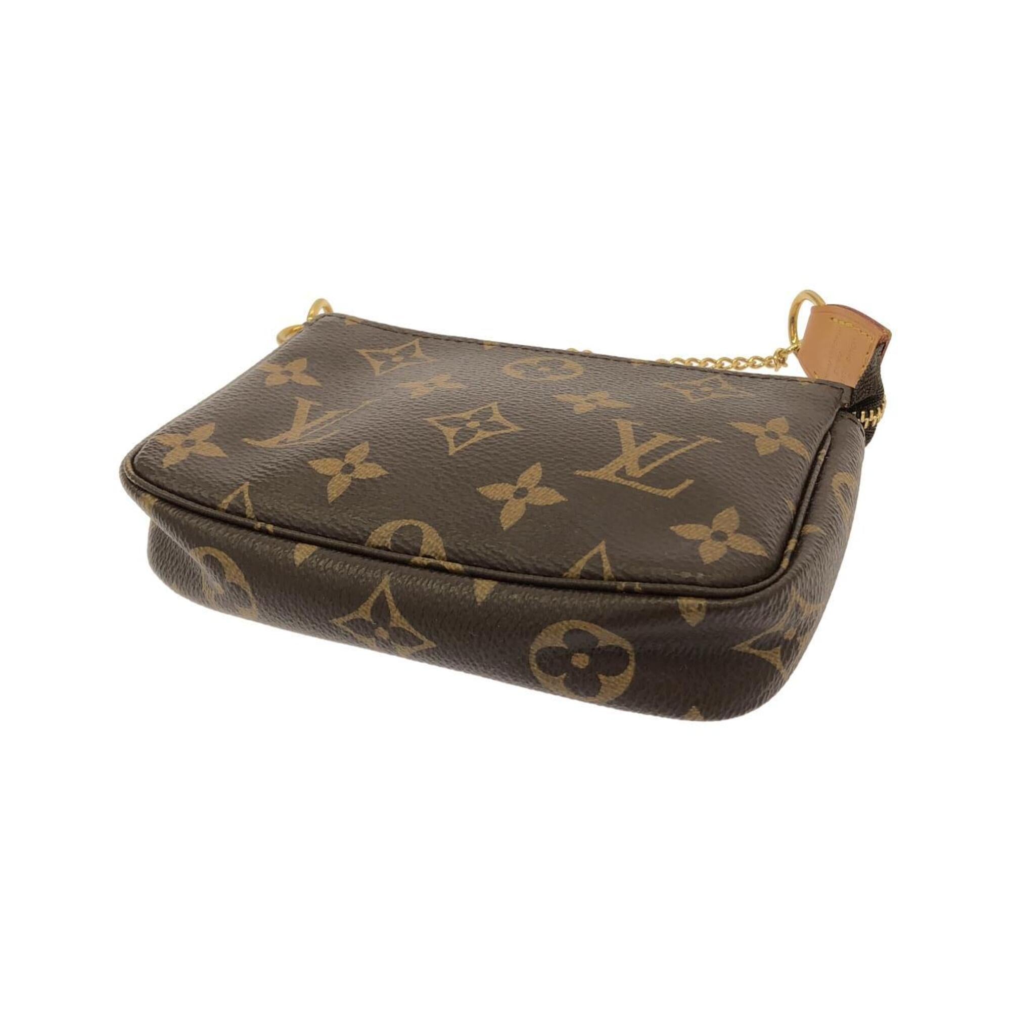 Louis Vuitton Marron Coated Canvas Pochette Pouch (Pre-Owned)