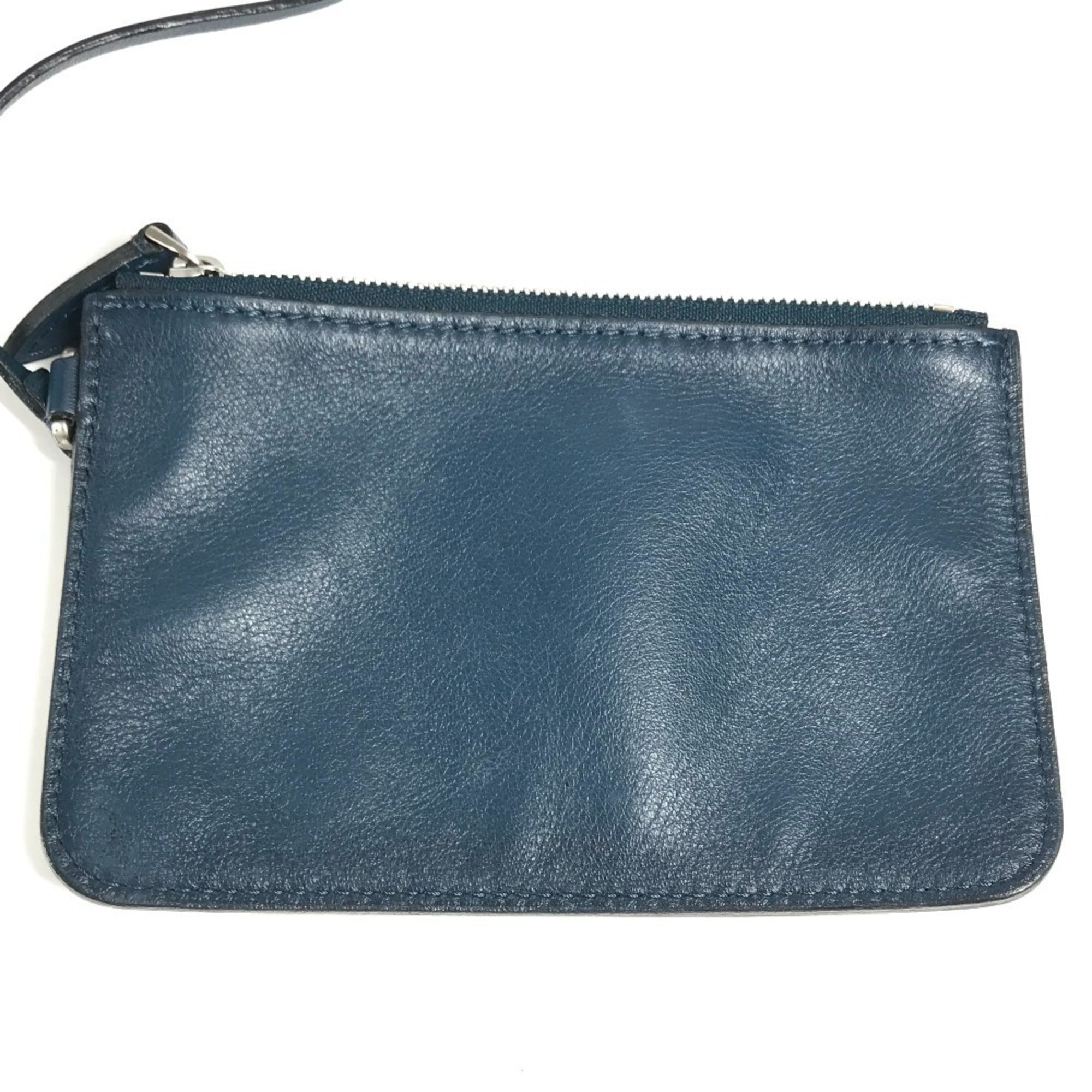 Louis Vuitton Blue Leather Pouch Shoulder Bag (Pre-Owned)