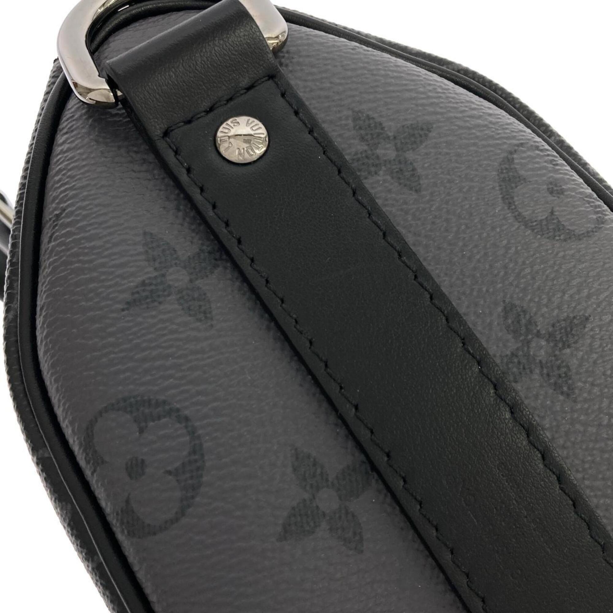 Louis Vuitton Black Gris Coated Canvas Boston Bag (Pre-Owned)