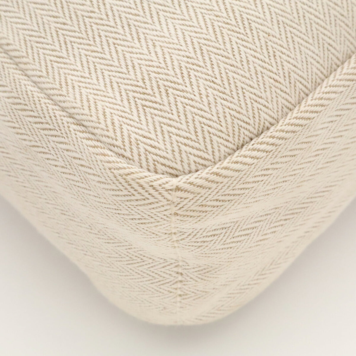 Hermes Brown Feu Natural Toile Chevron Pouch (Pre-Owned)