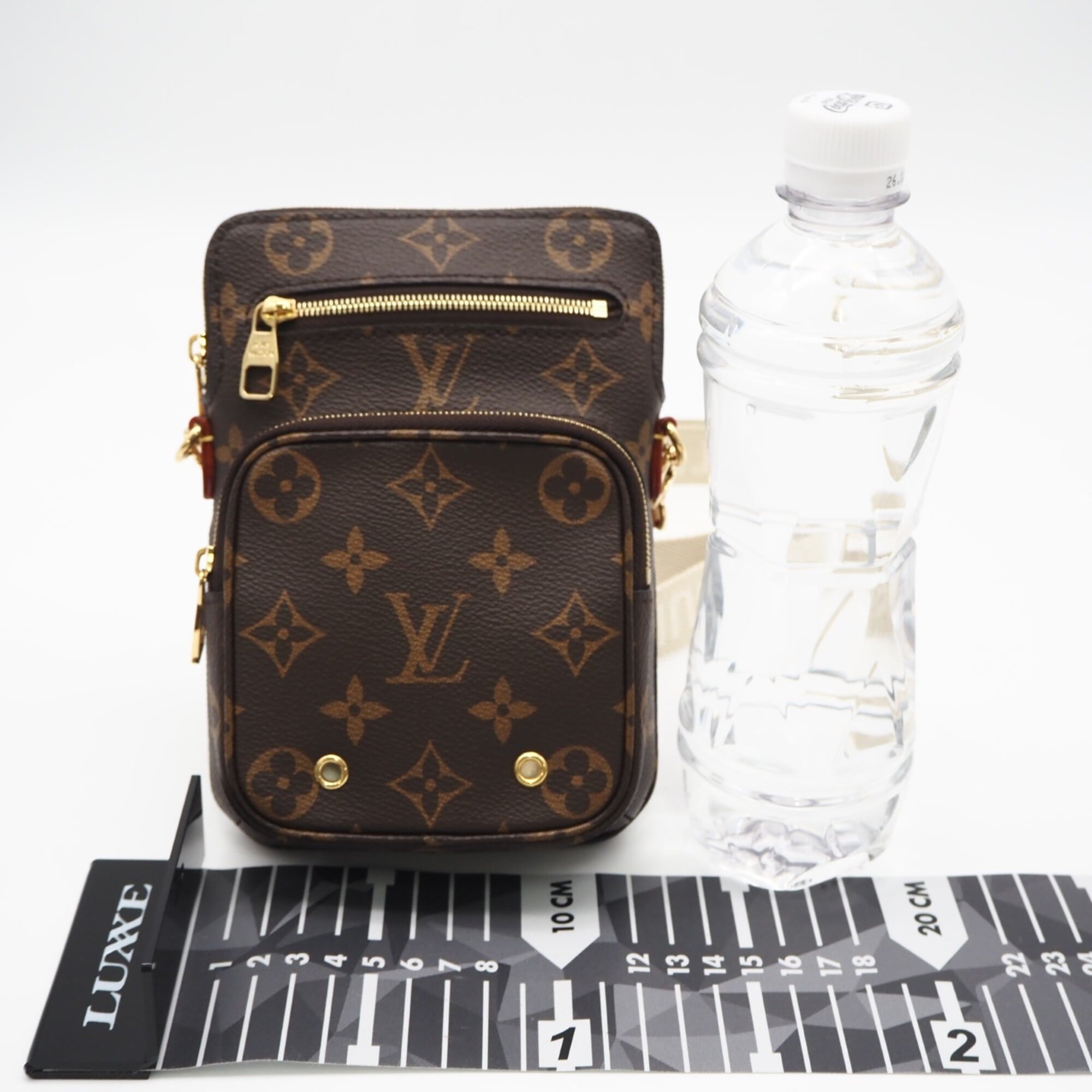 Louis Vuitton Monogram Beige Brown Coated Canvas Leather Shoulder Bag (Pre-Owned)