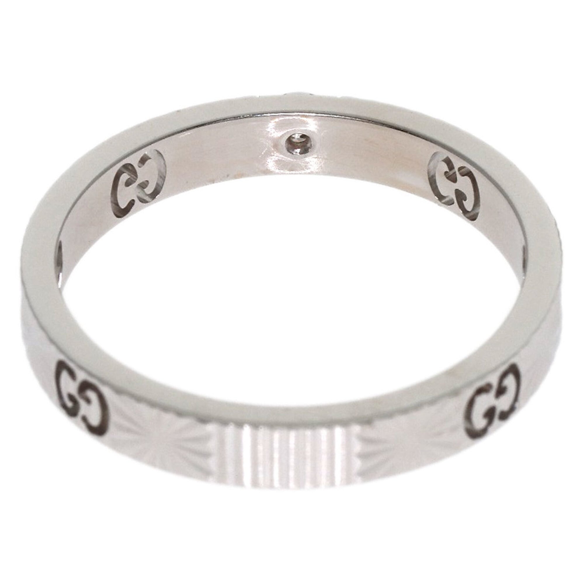 Gucci Icon White Gold (18K) Band Ring (Pre-Owned)