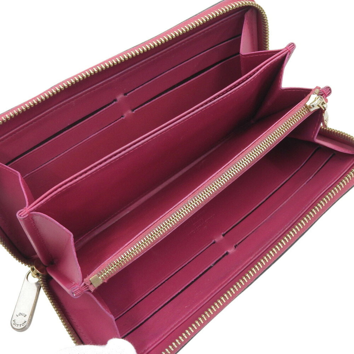 Louis Vuitton Black Pink Leather Long Wallet (Bi-Fold) (Pre-Owned)