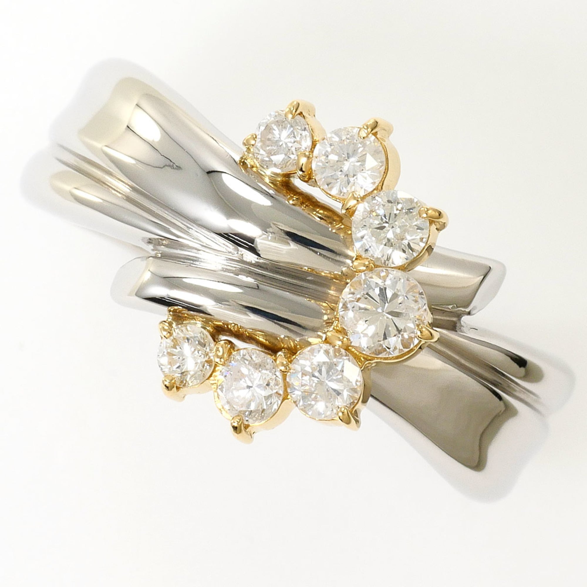 Unbranded Platinum Yellow Gold Yellow Gold (18K) Platinum 900 Band Ring (Pre-Owned)