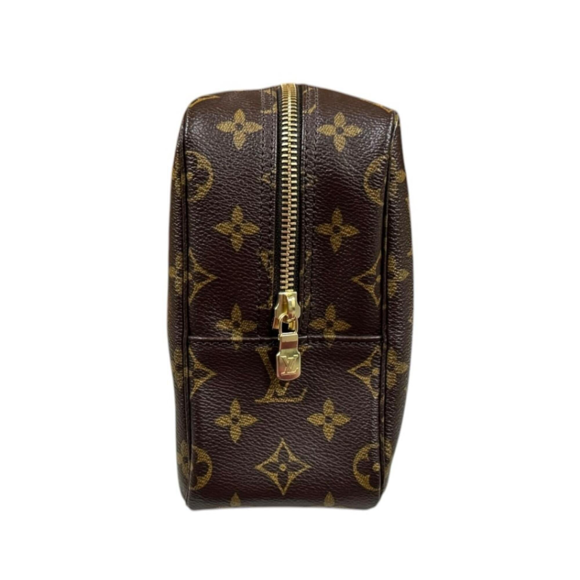 Louis Vuitton Brown Monogram Canvas Clutch Bag Handbag Pouch (Pre-Owned)