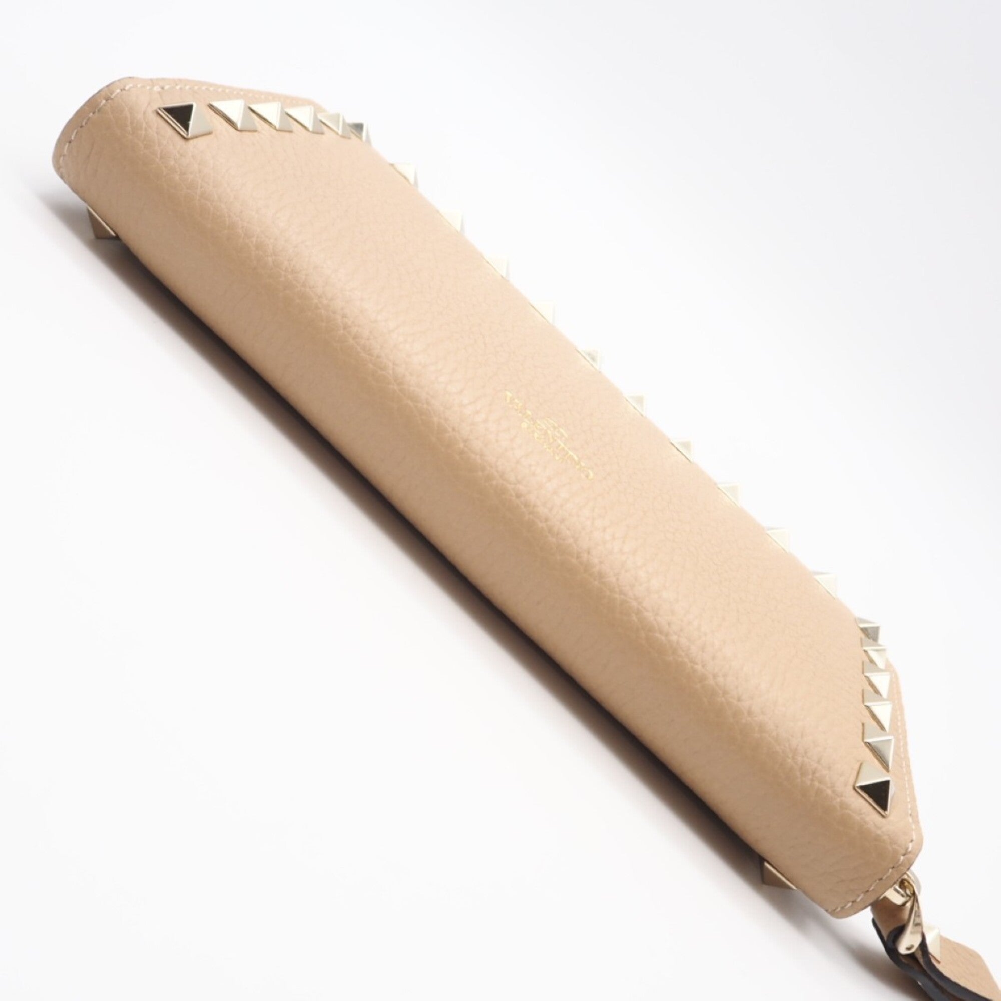 Valentino Beige Leather Long Wallet (Bi-Fold) (Pre-Owned)