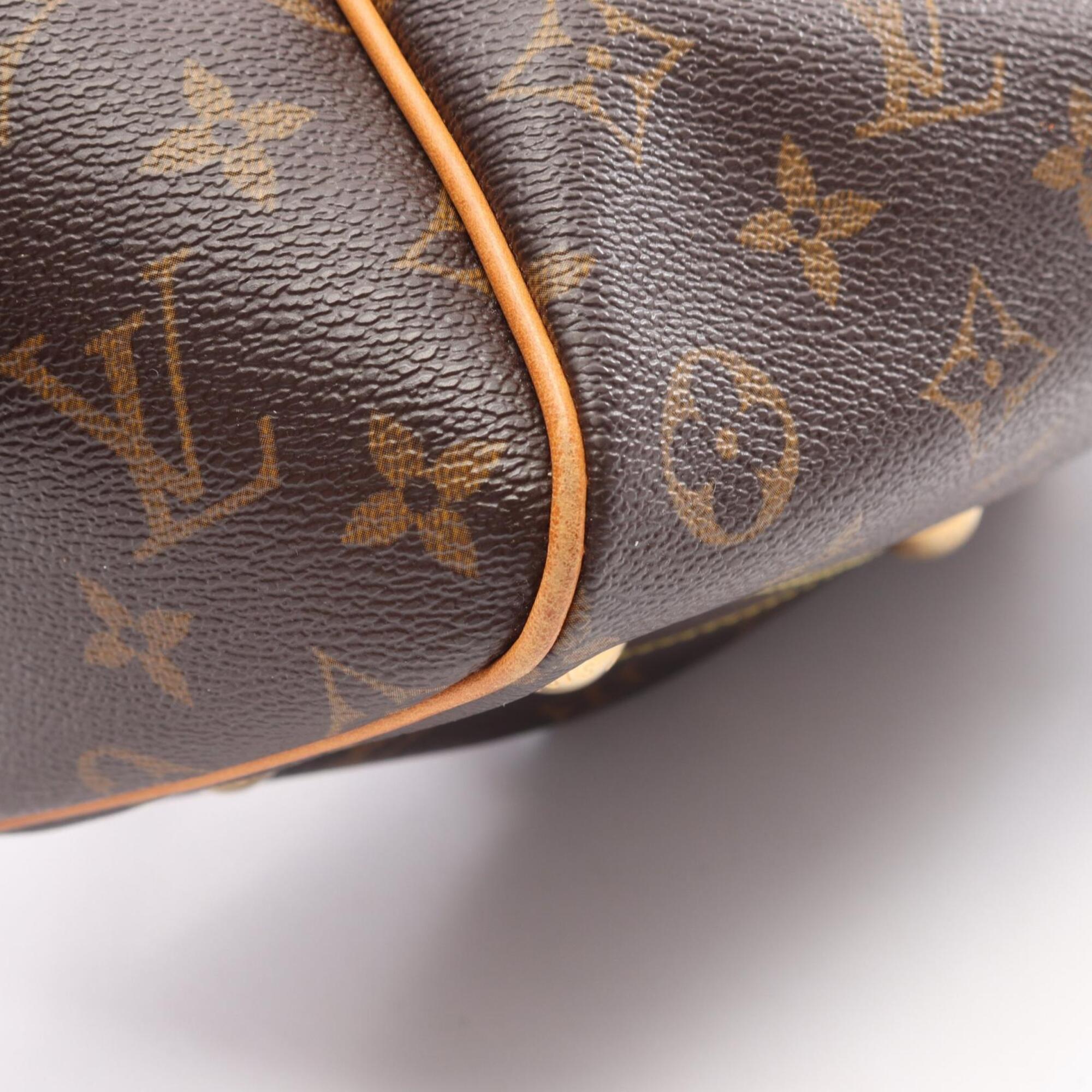 Louis Vuitton Brown Coated Canvas Leather Monogram Handbag (Pre-Owned)