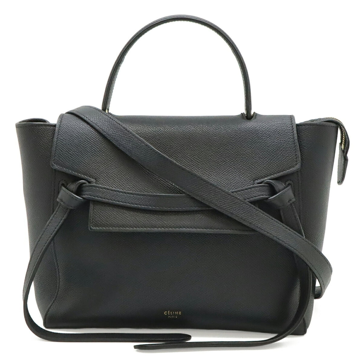 Celine Black Leather Handbag Shoulder Bag (Pre-Owned)