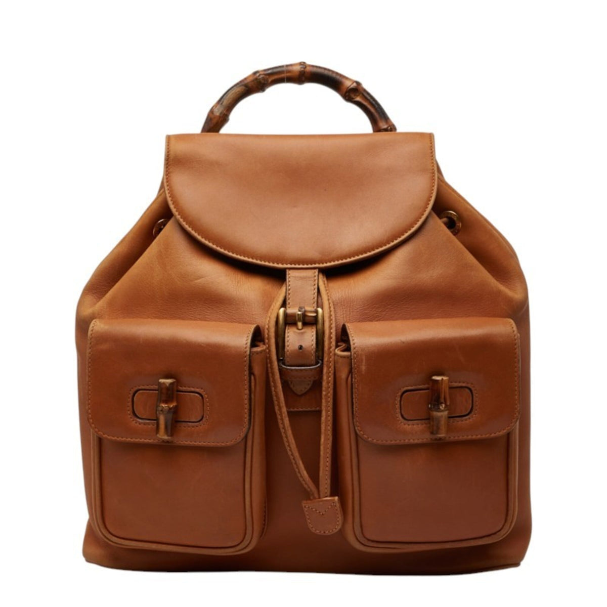Gucci Brown Leather Backpack (Pre-Owned)
