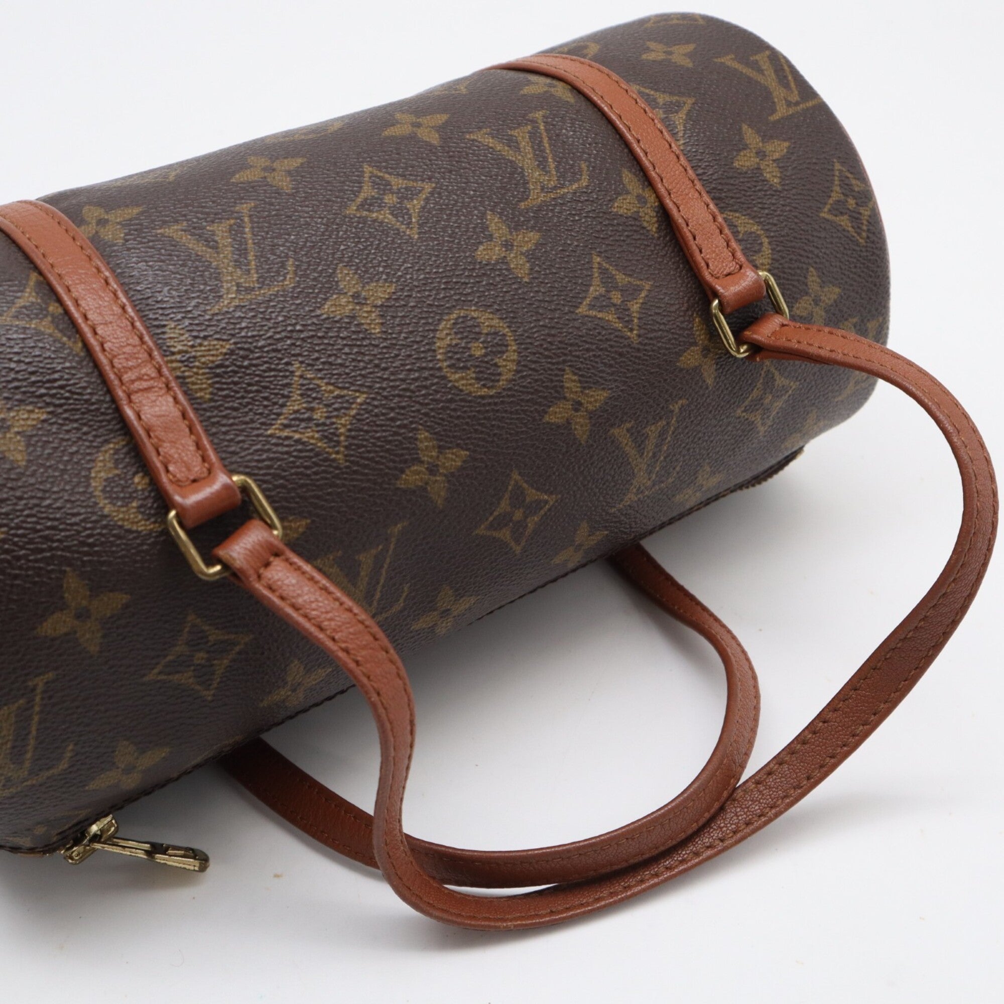 Louis Vuitton Monogram Brown Coated Canvas Leather Handbag (Pre-Owned)