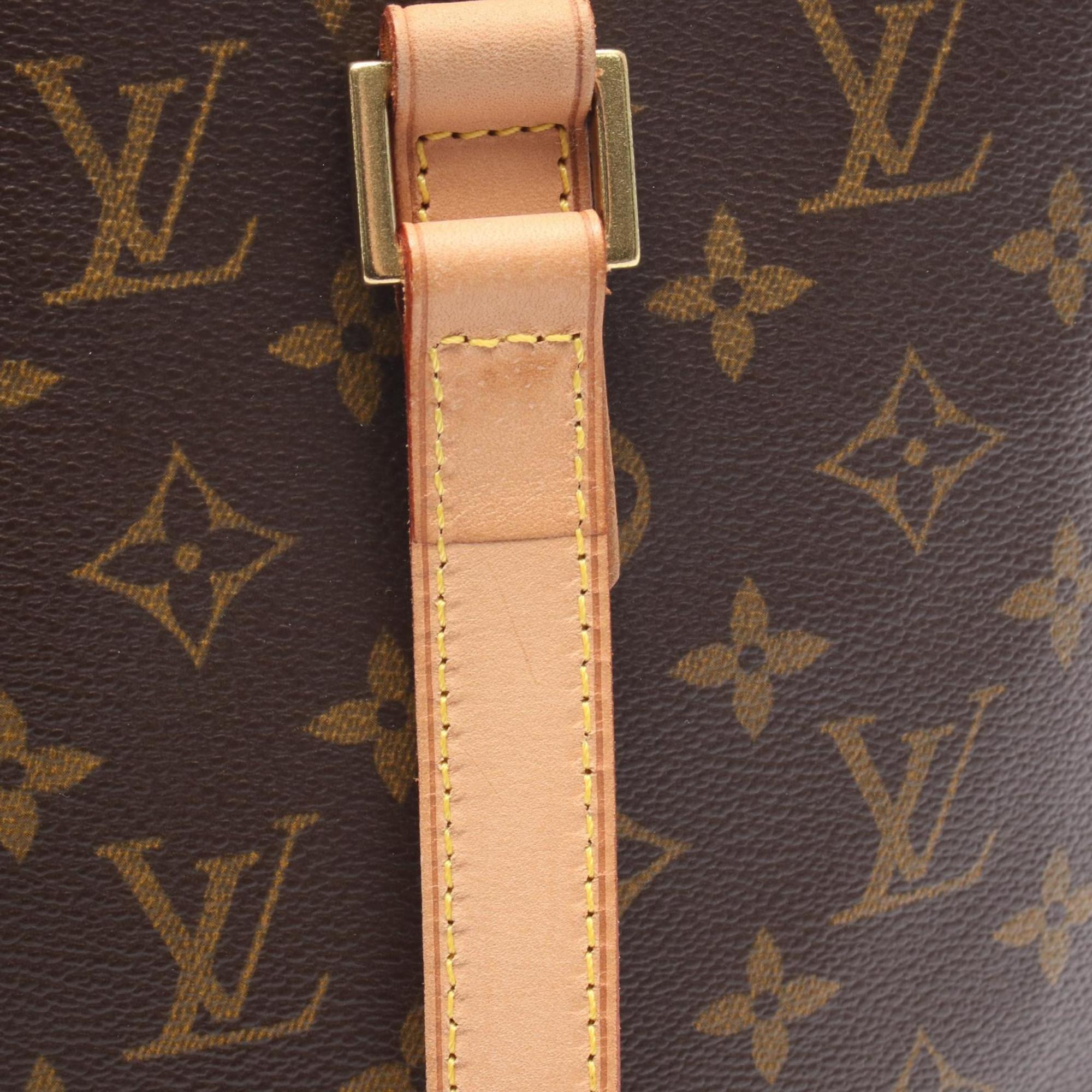 Louis Vuitton Brown Coated Canvas Leather Handbag Tote Bag (Pre-Owned)