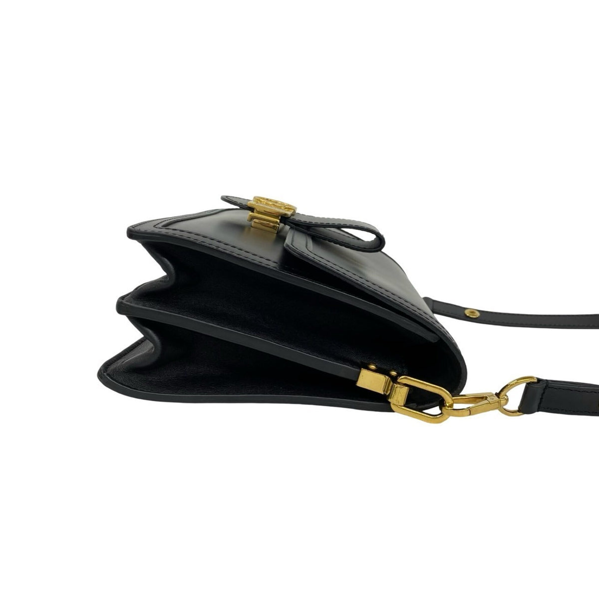 Louis Vuitton Black Leather Pochette Shoulder Bag (Pre-Owned)