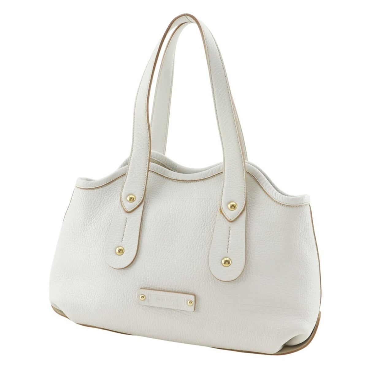 Salvatore Ferragamo White Leather Tote Bag (Pre-Owned)