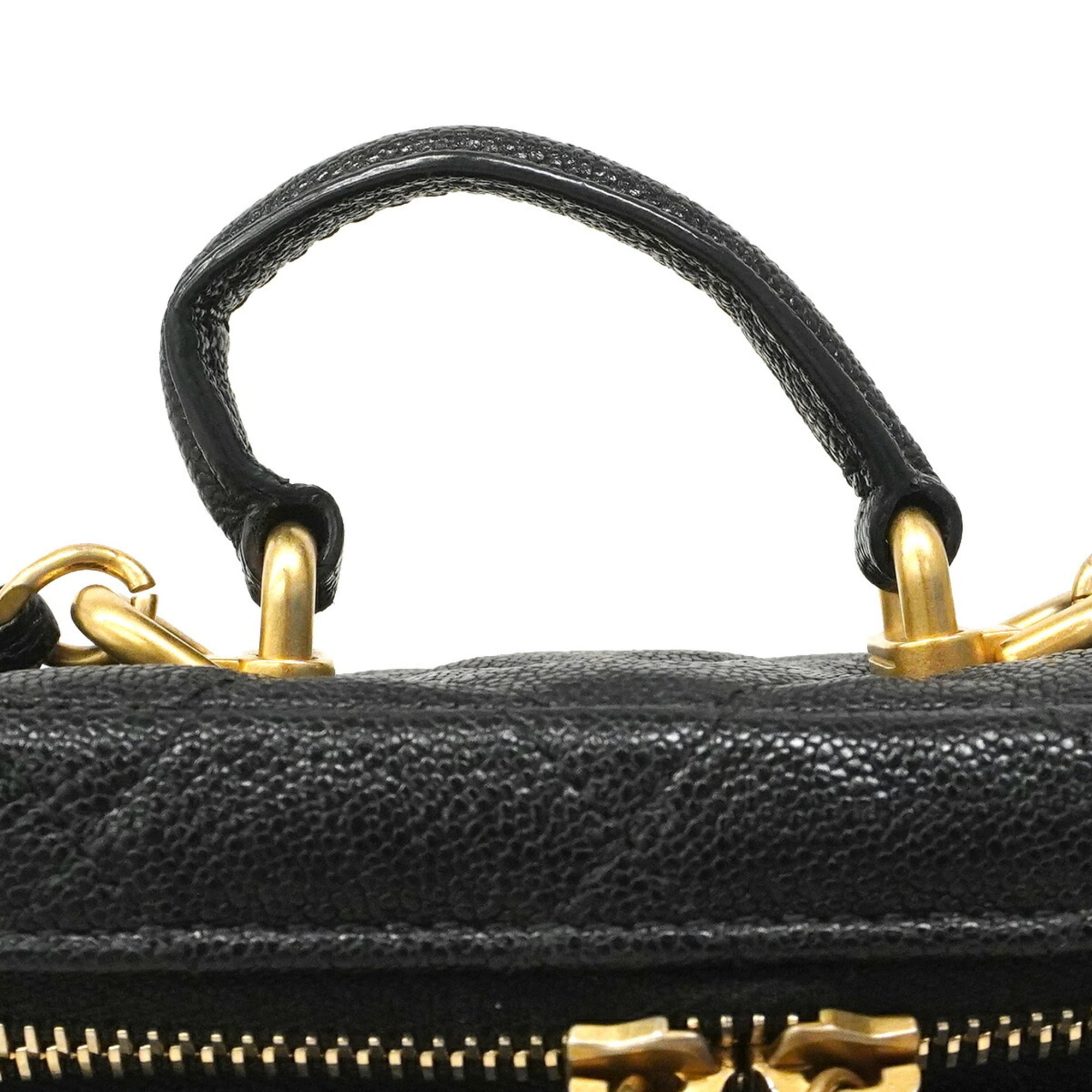 Chanel Black Grained Calfskin Vanity Bag (Pre-Owned)