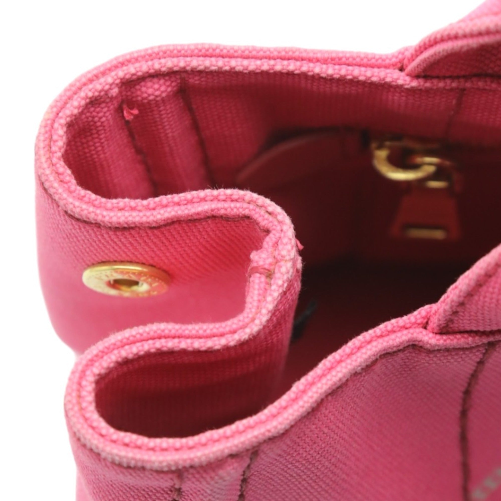 Prada Canapa Pink Cotton Canvas Tote Bag (Pre-Owned)