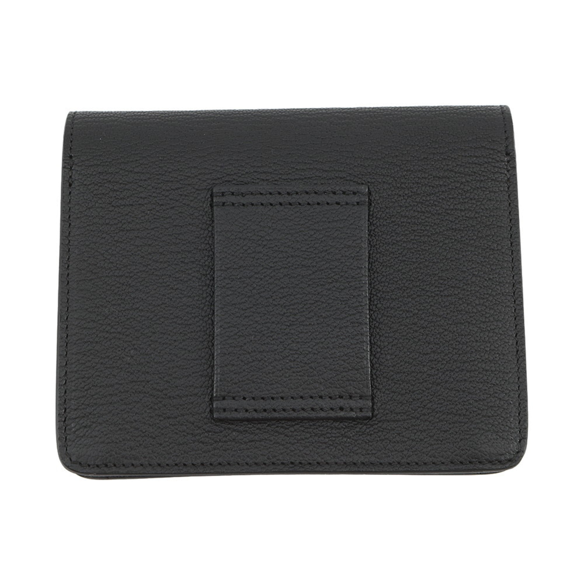 Hermes Black Chevre Myzore Leather Coin Purse/Coin Case (Pre-Owned)