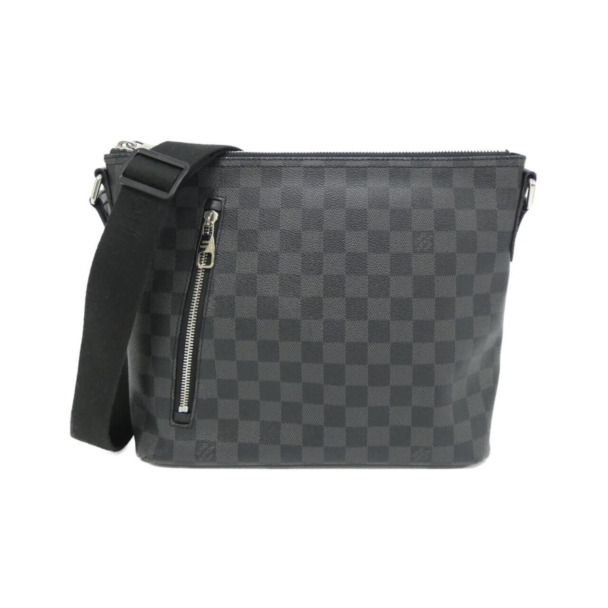 Louis Vuitton Dark Gray Graphite Coated Canvas Shoulder Bag (Pre-Owned)