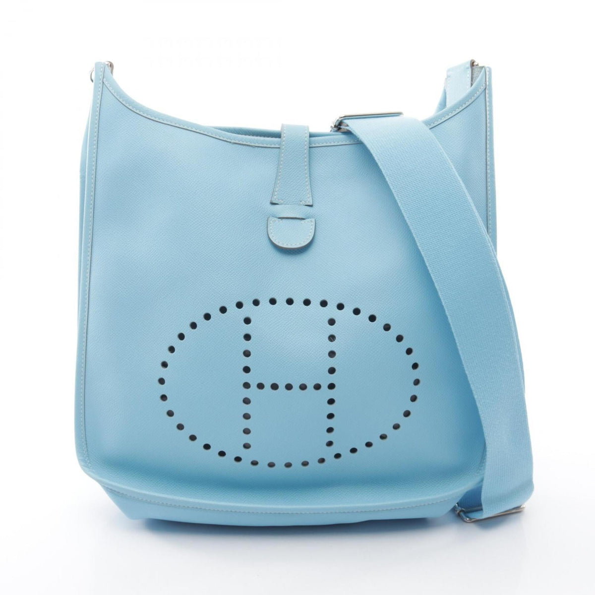 Hermes Blue Epsom Leather Handbag Shoulder Bag (Pre-Owned)