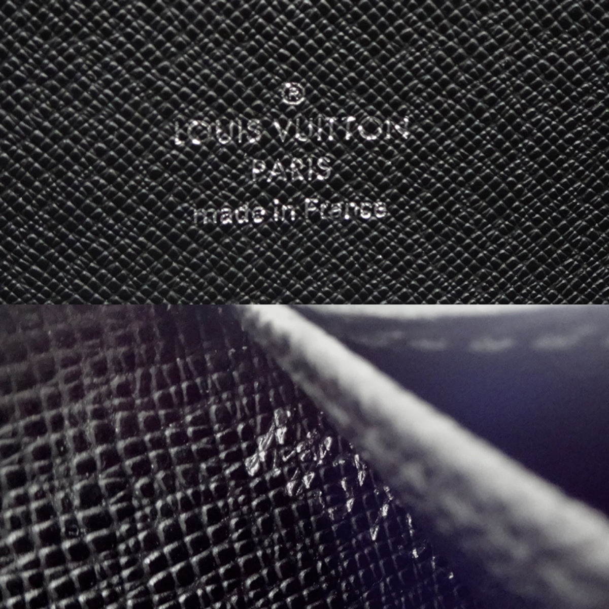 Louis Vuitton Black Noir Epi Leather Long Wallet (Bi-Fold) (Pre-Owned)