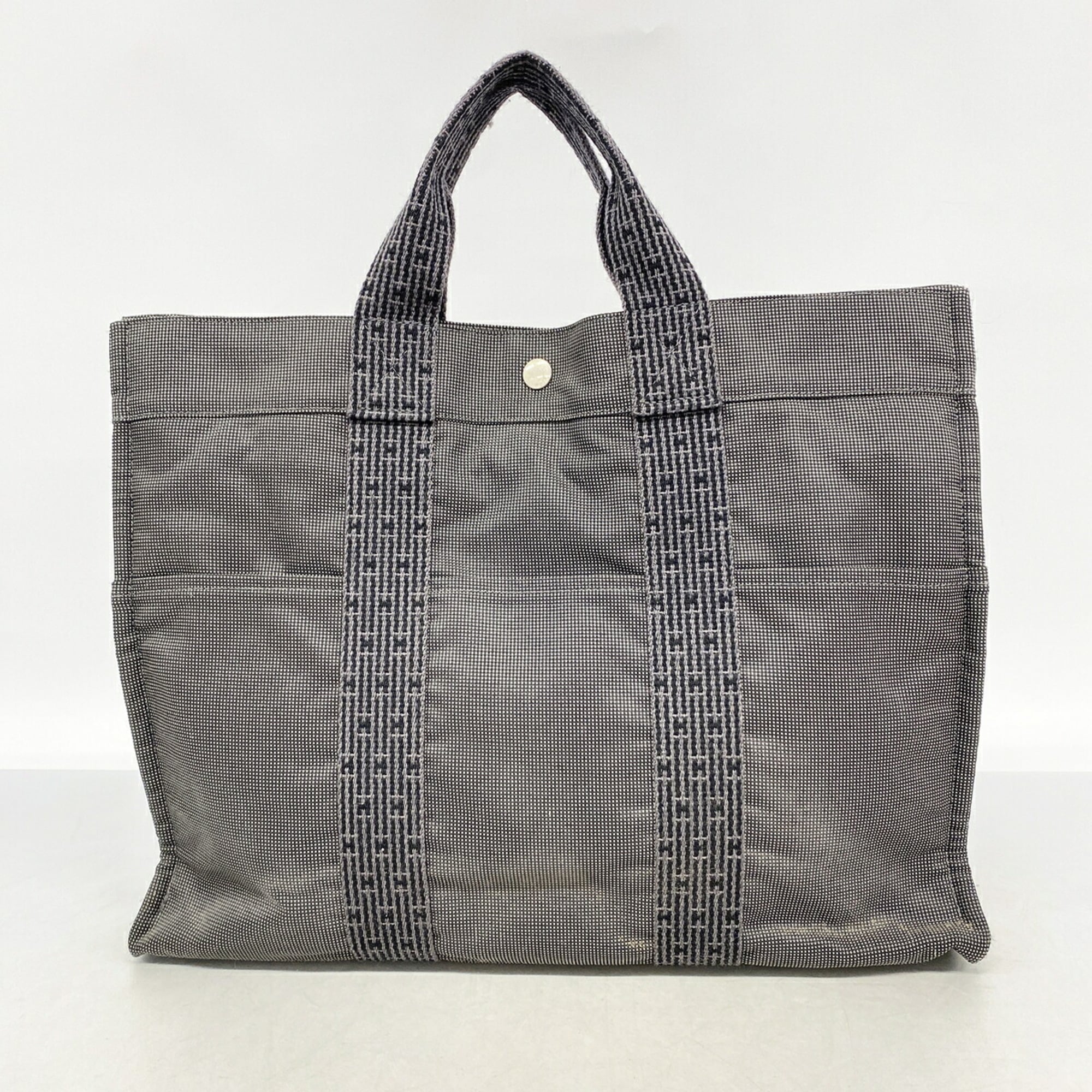 Hermes Gray Nylon Tote Bag (Pre-Owned)