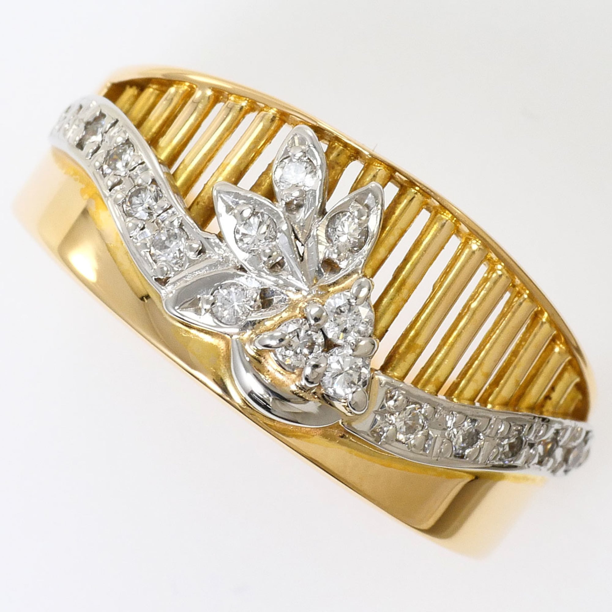 Unbranded Platinum Yellow Gold Yellow Gold (18K) Platinum 900 Band Ring (Pre-Owned)