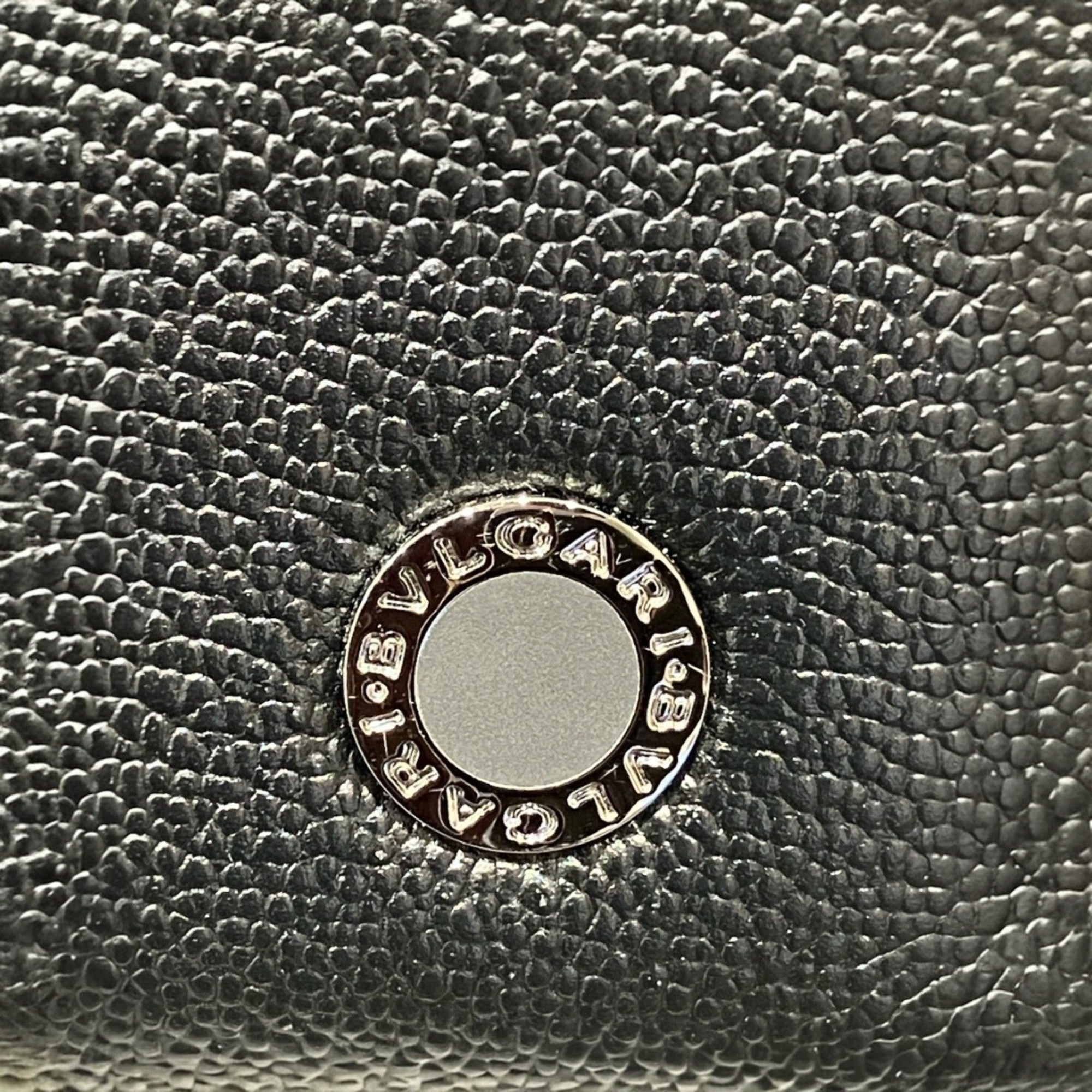 Bvlgari Black Leather Long Wallet (Bi-Fold) (Pre-Owned)