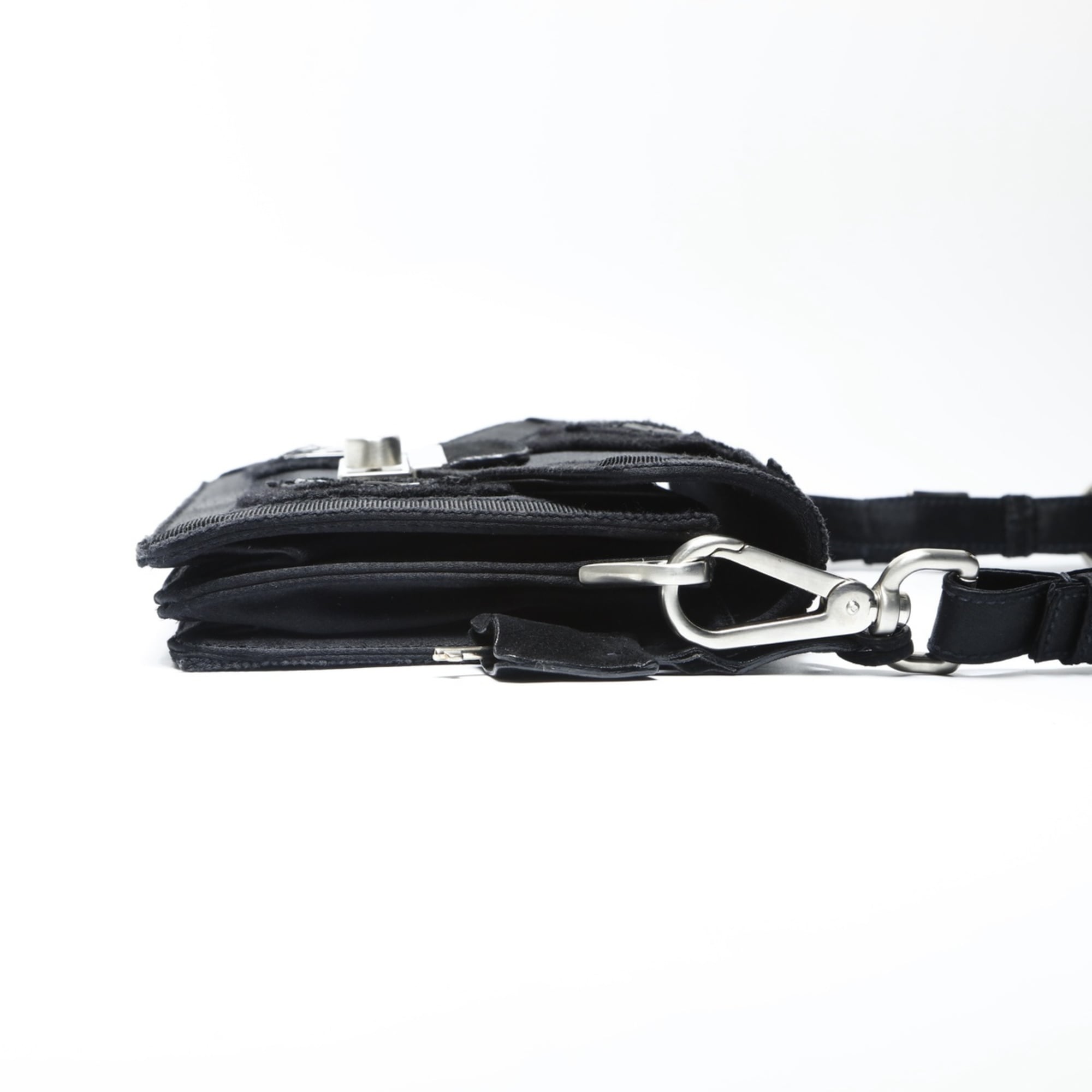 Prada Black Satin Beads Shoulder Bag (Pre-Owned)