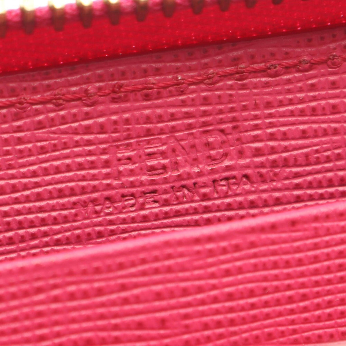 Fendi Pink Leather Long Wallet (Bi-Fold) (Pre-Owned)