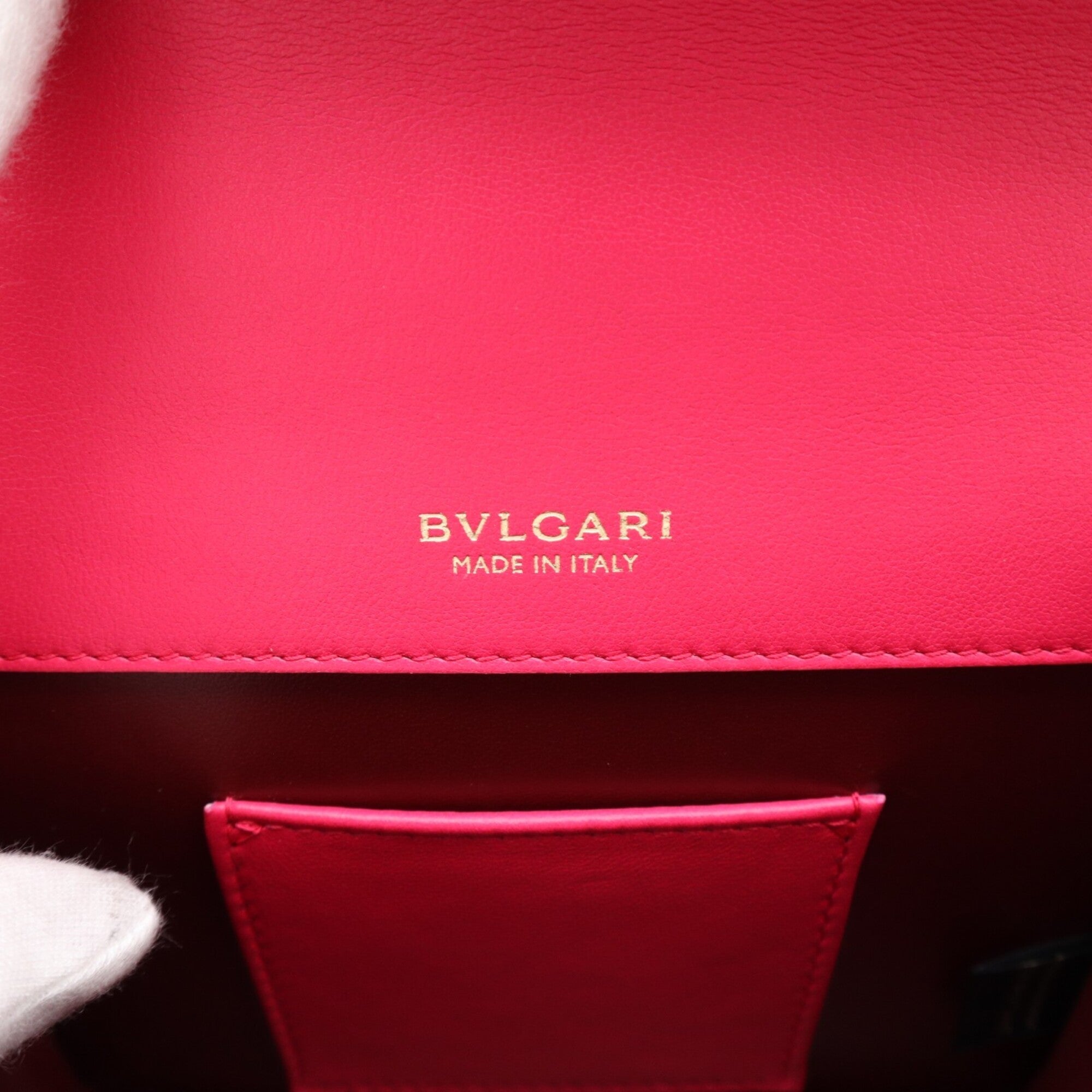 Bvlgari Pink Leather Handbag Shoulder Bag (Pre-Owned)