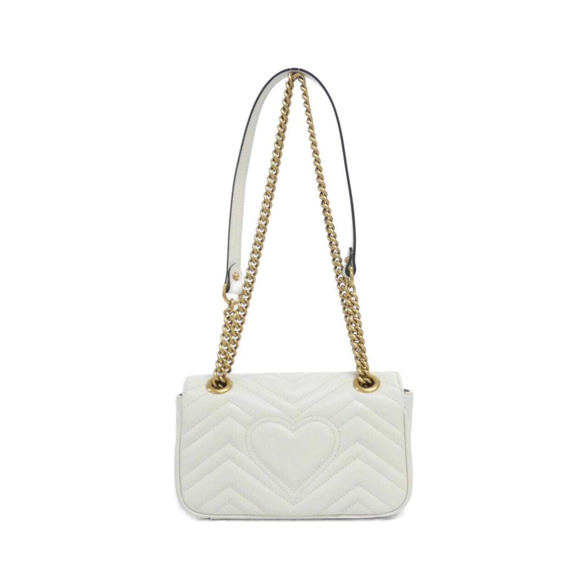 Gucci White Leather Shoulder Bag (Pre-Owned)