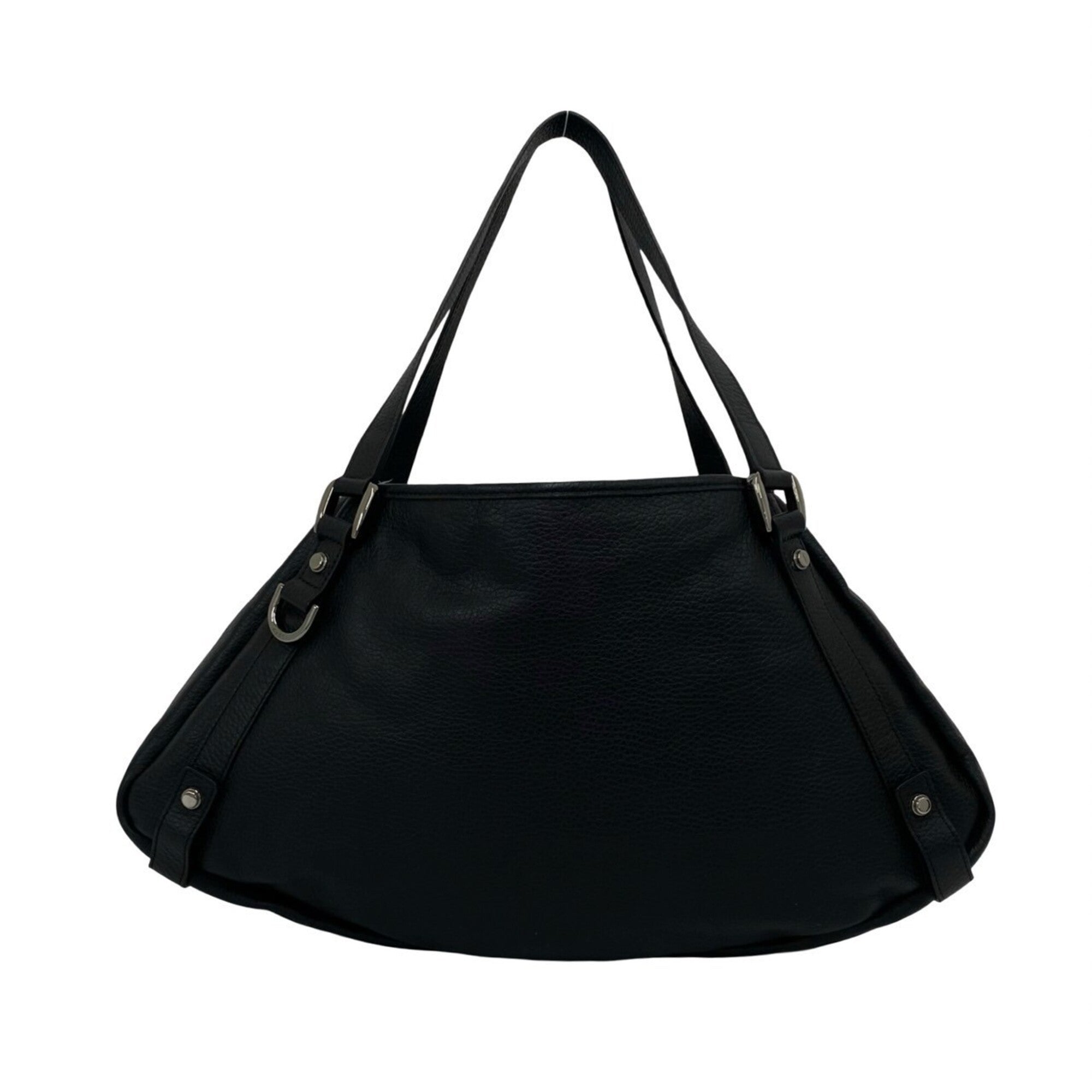Gucci Black Leather Handbag Shoulder Bag Tote Bag (Pre-Owned)