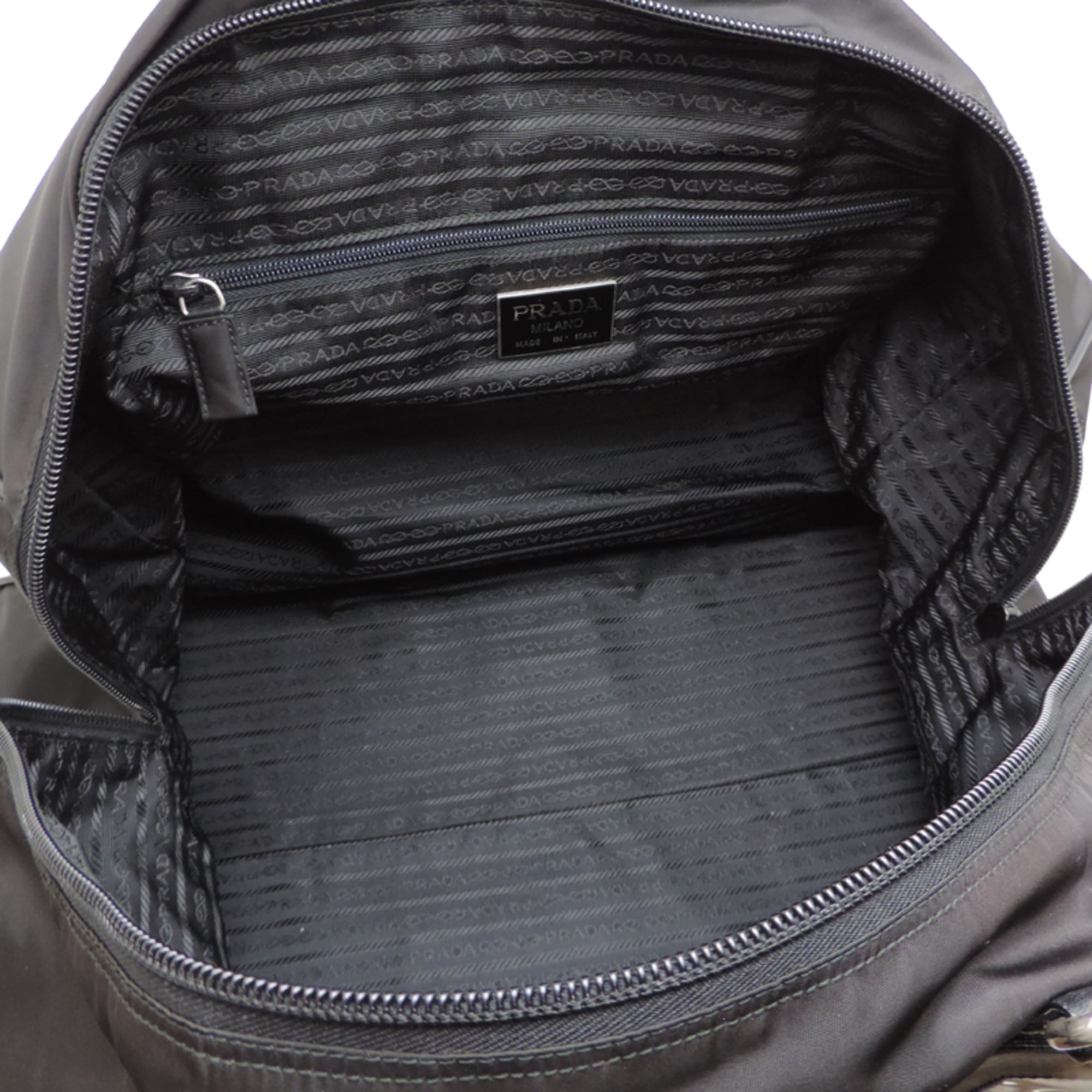 Prada Black Nero Nylon Boston Bag (Pre-Owned)