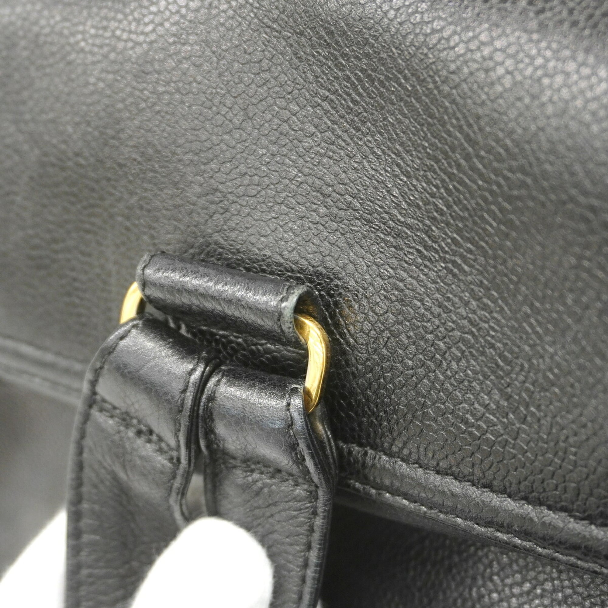 Chanel Black Grained Calfskin Backpack (Pre-Owned)