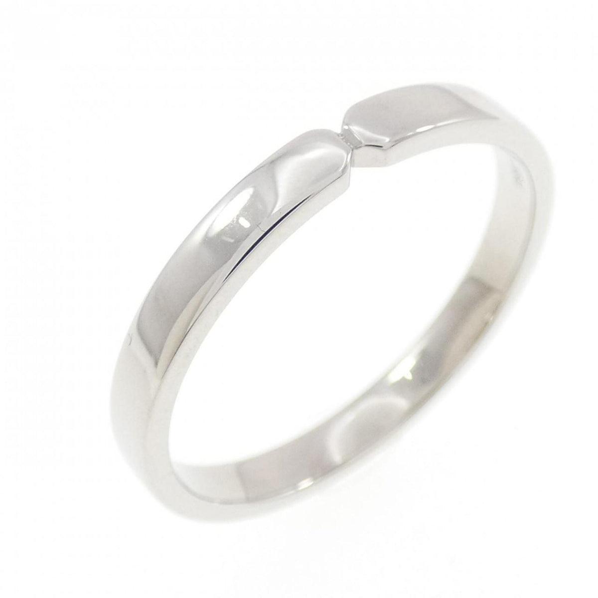 Hermes Platinum Platinum 950 Band Ring (Pre-Owned)