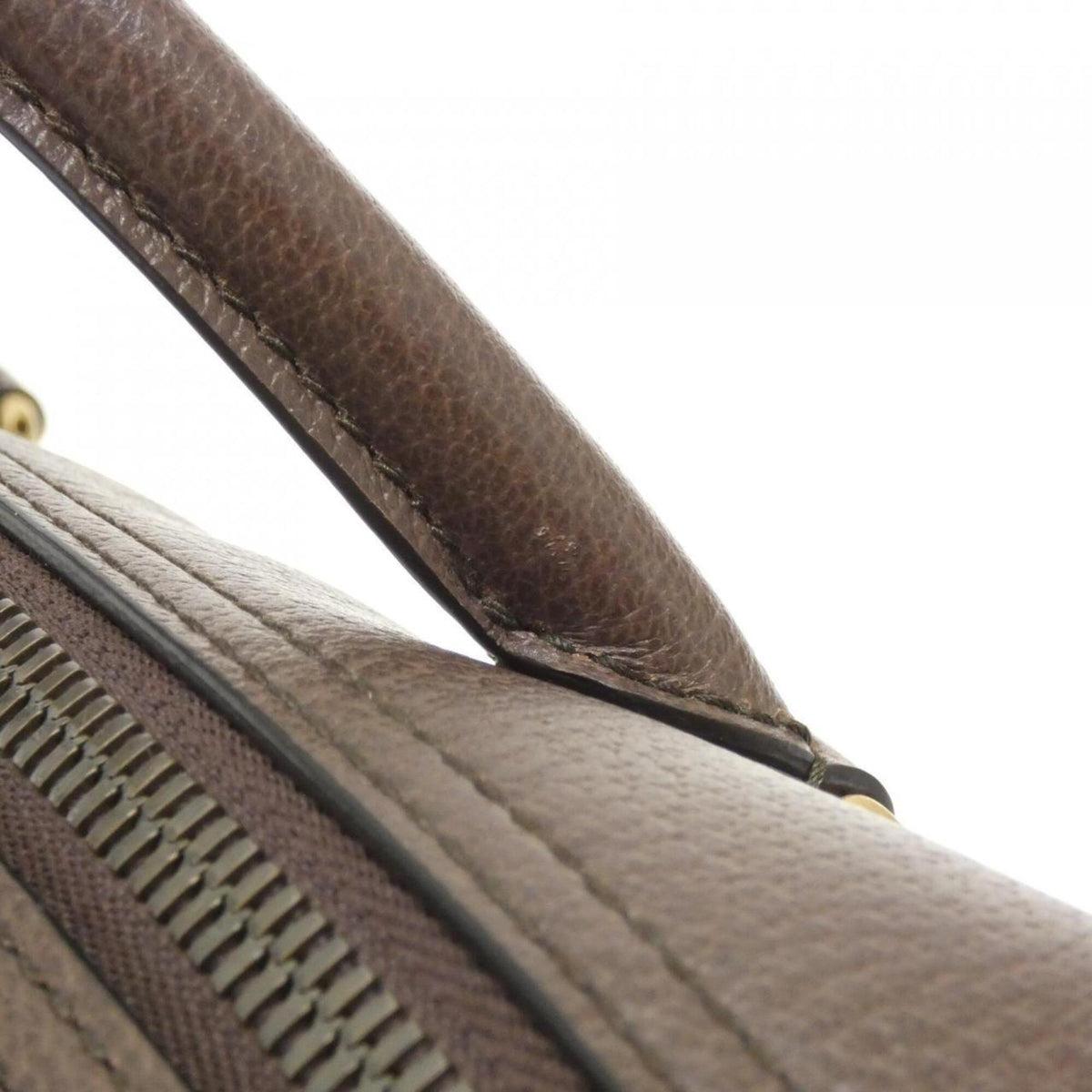 Gucci Beige Brown Gg Supreme Leather Boston Bag (Pre-Owned)