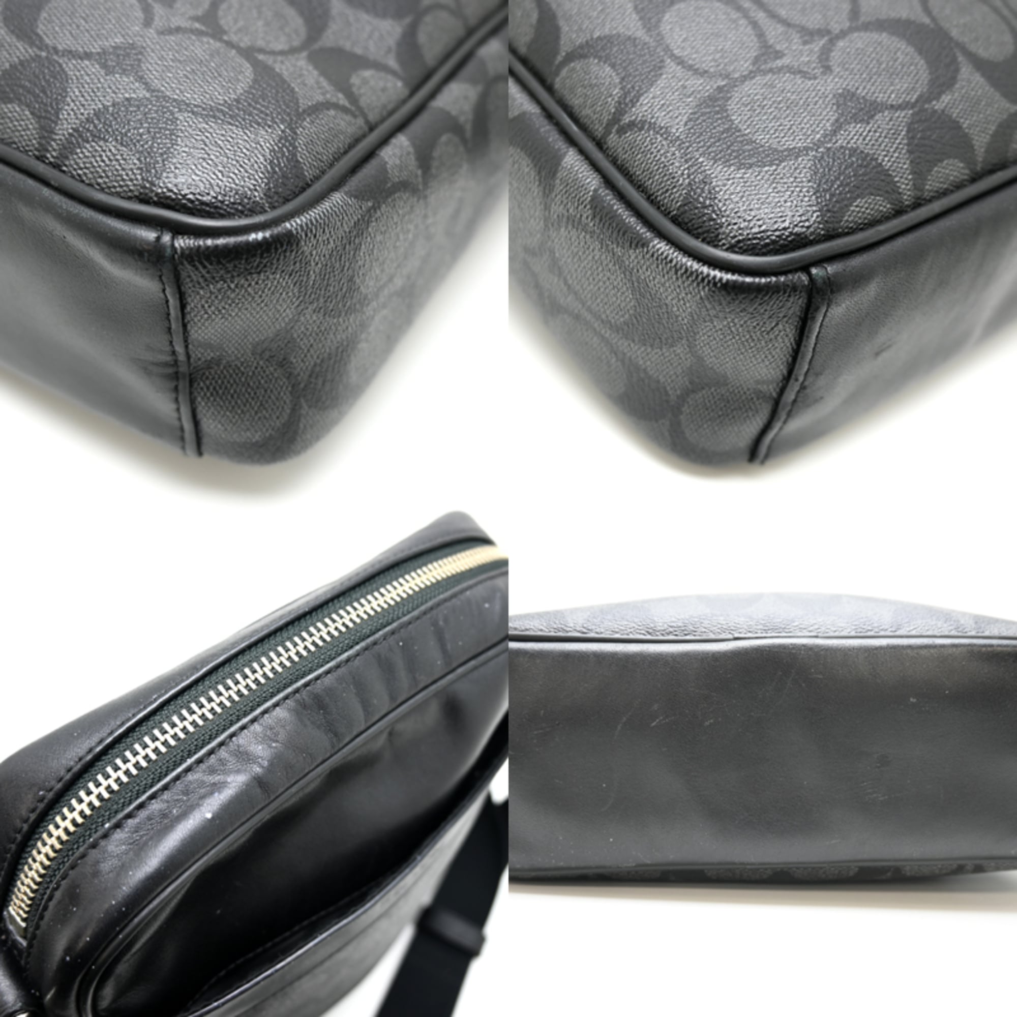 Coach Black Leather Pvc Shoulder Bag (Pre-Owned)