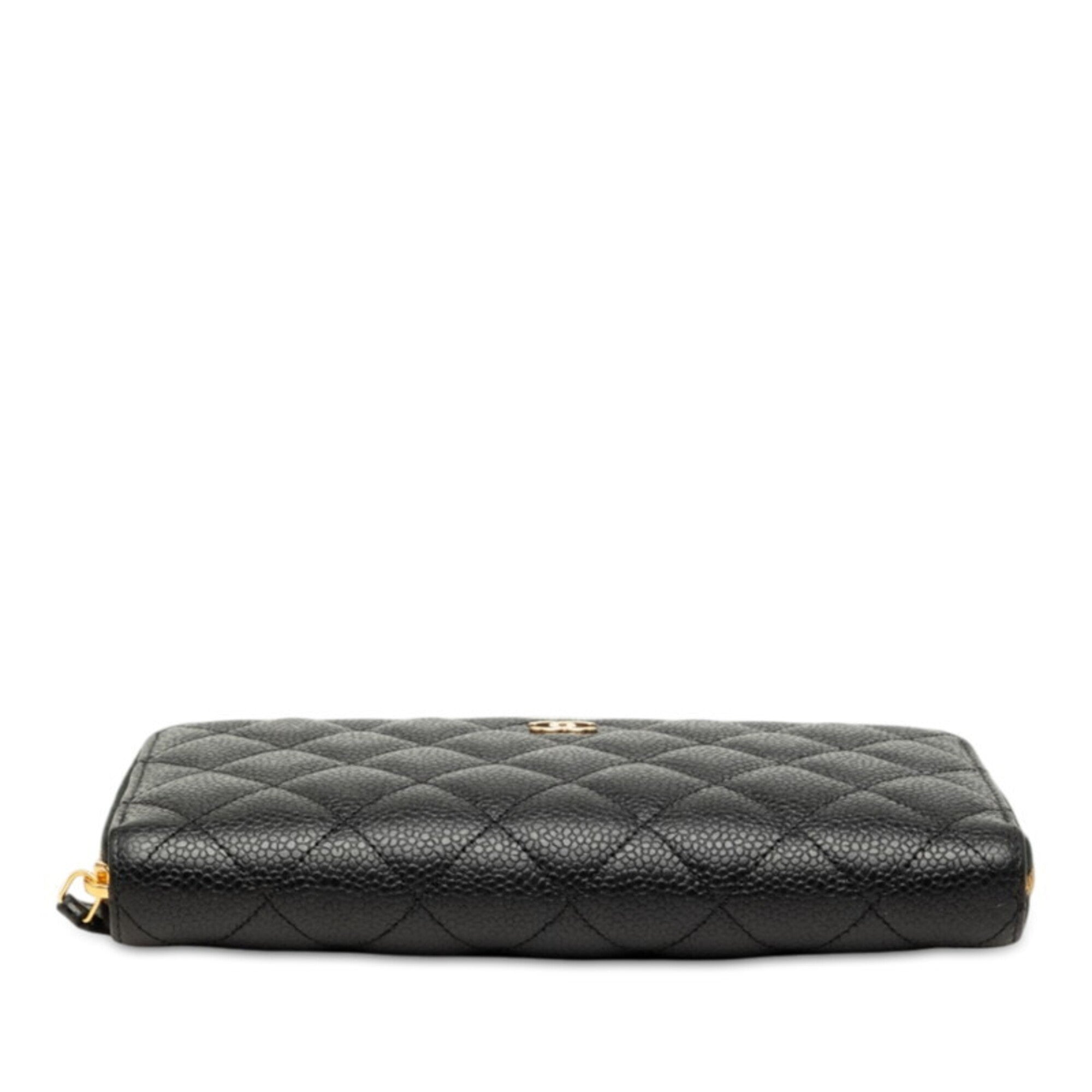 Chanel Black Bordeaux Grained Calfskin Coin Purse/Coin Case (Pre-Owned)