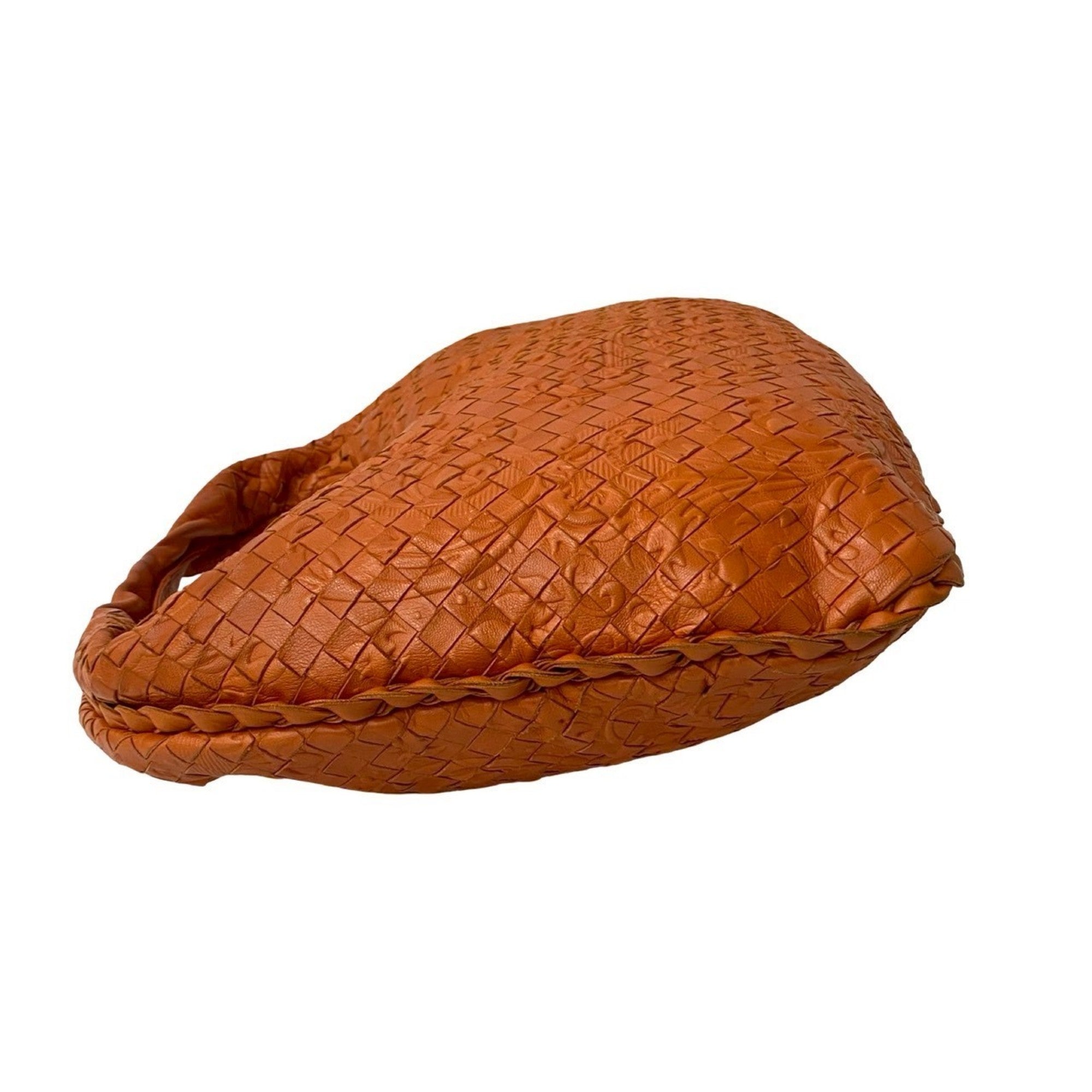 Bottega Veneta Orange Leather Handbag Tote Bag (Pre-Owned)