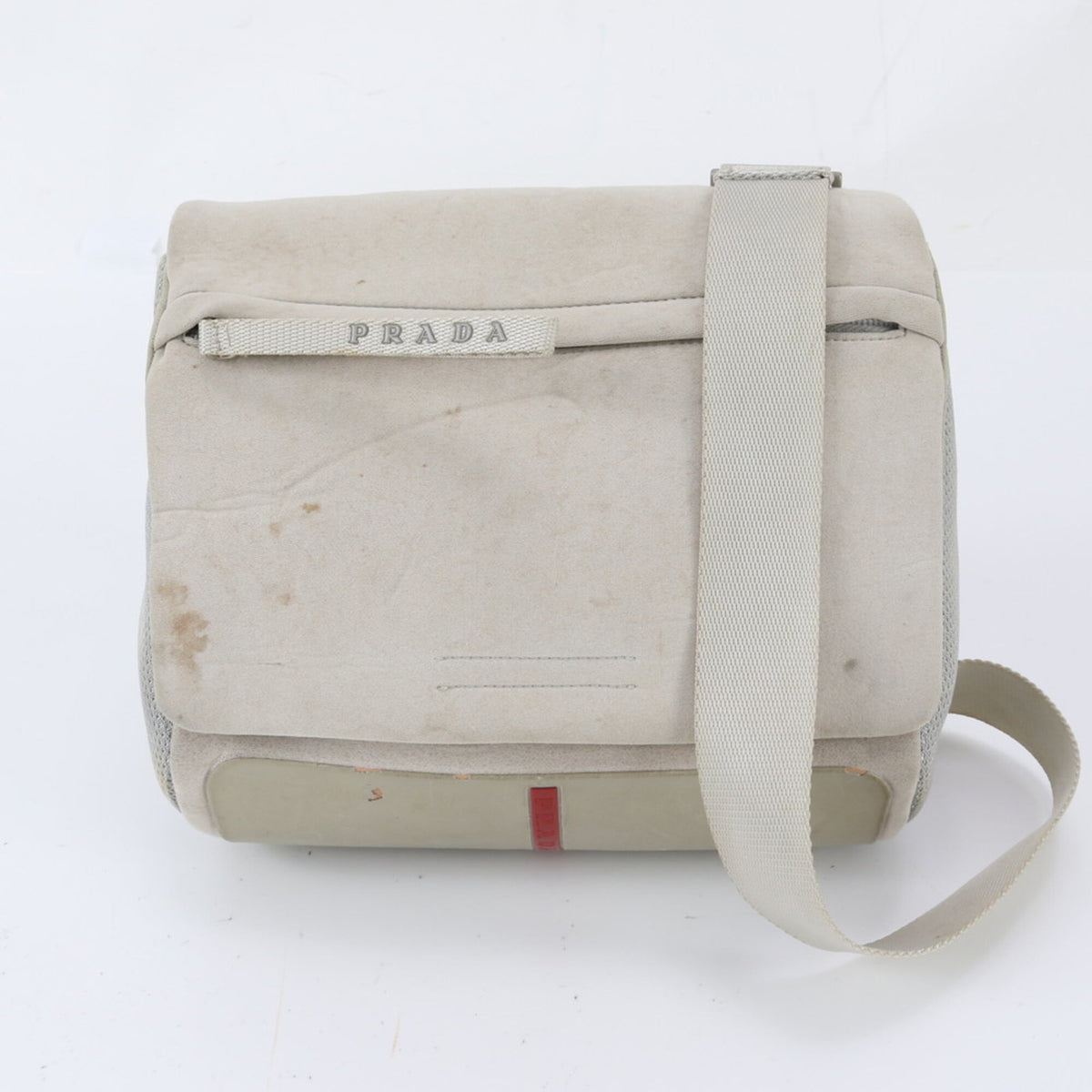 Prada Beige Messenger Bag Shoulder Bag (Pre-Owned)
