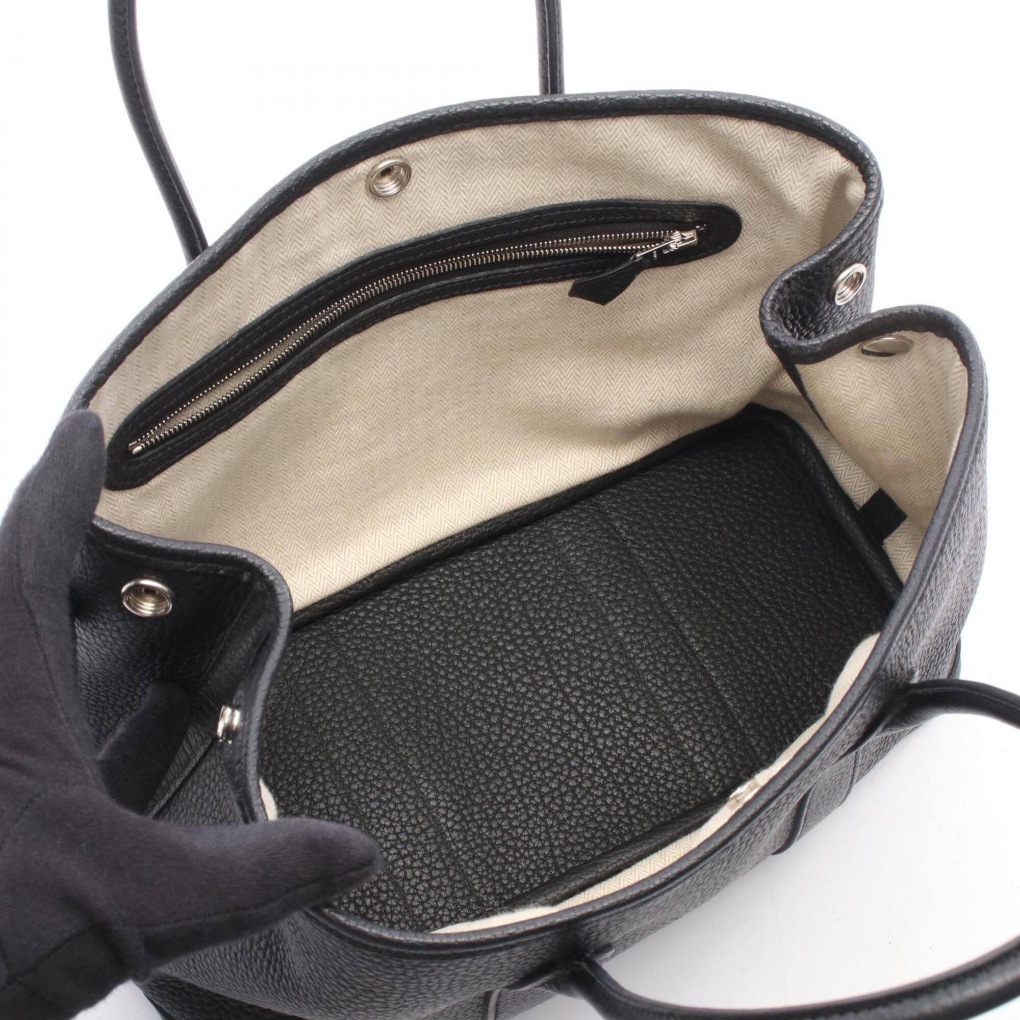 Hermes Black Negonda Leather Handbag Tote Bag (Pre-Owned)