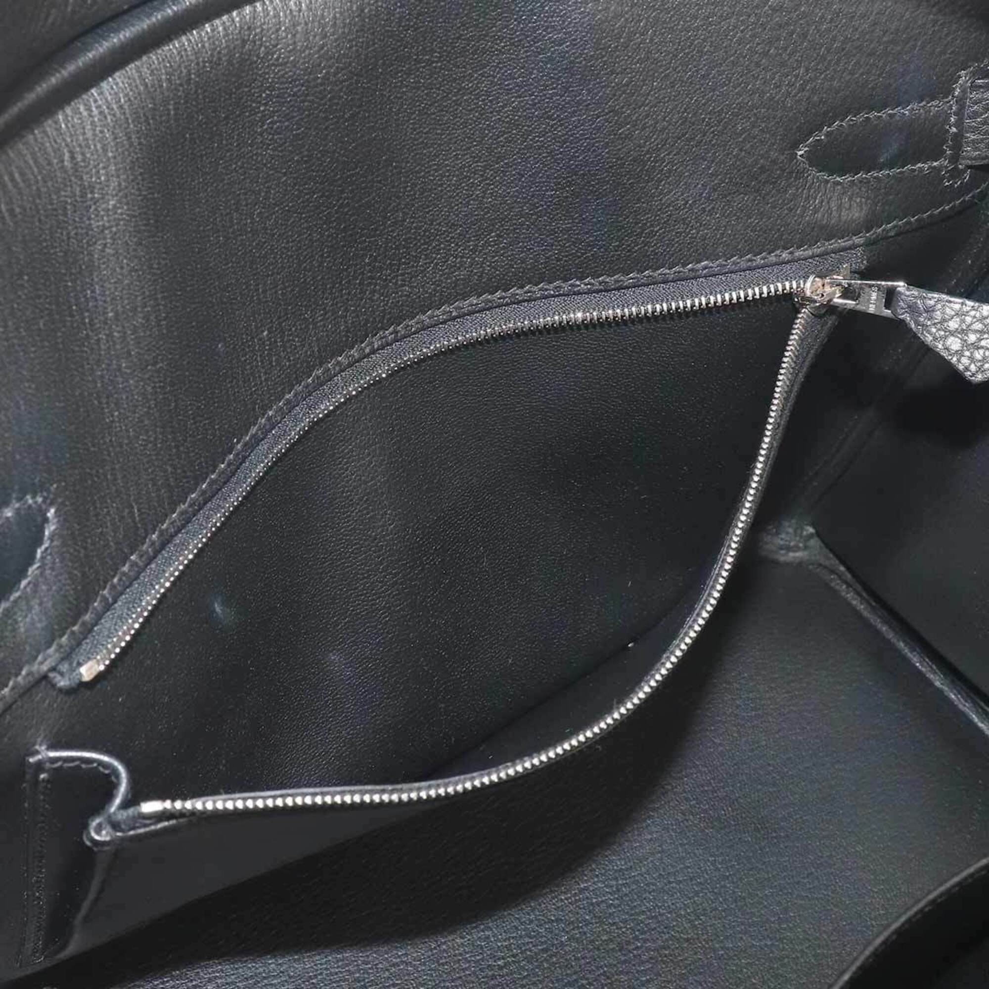 Hermes Black Togo Leather Handbag (Pre-Owned)