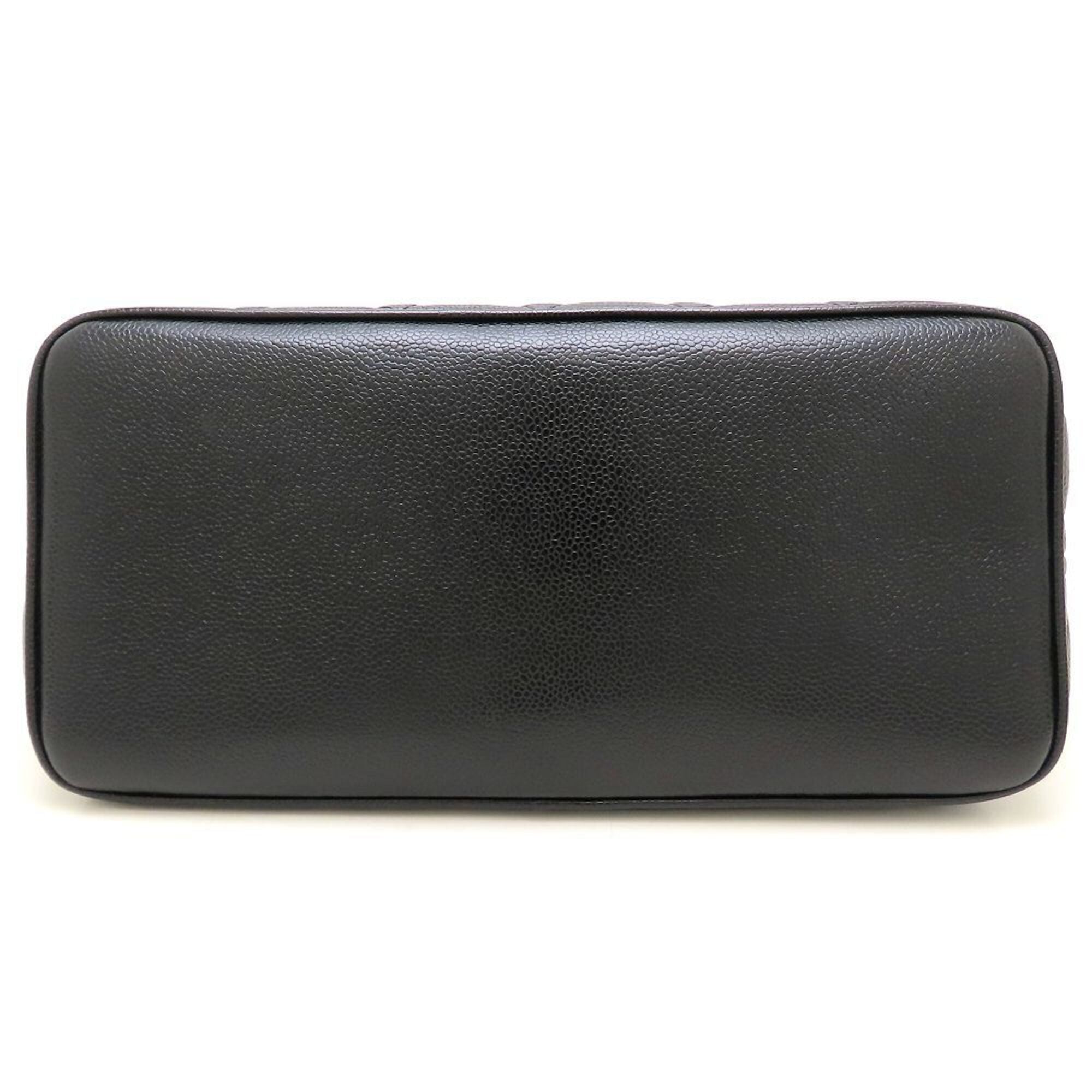 Chanel Black Grained Calfskin Tote Bag (Pre-Owned)