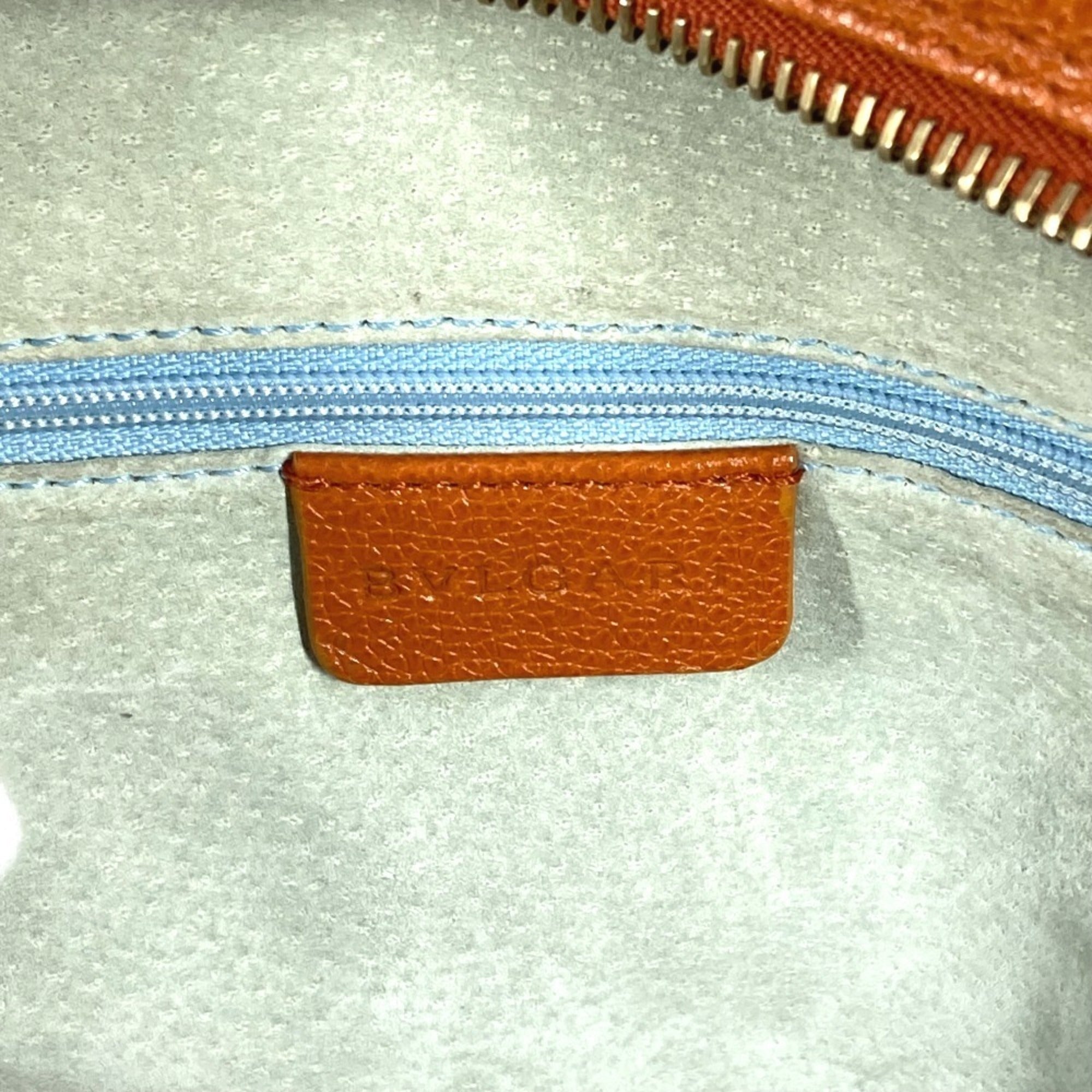 Bvlgari Brown Leather Boston Bag Shoulder Bag (Pre-Owned)