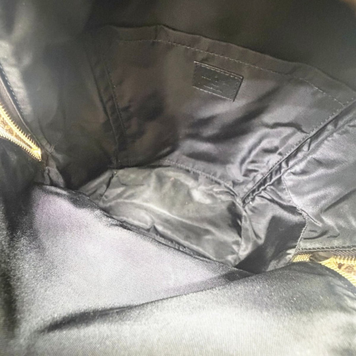 Louis Vuitton Black Brown Monogram Leather Backpack (Pre-Owned)