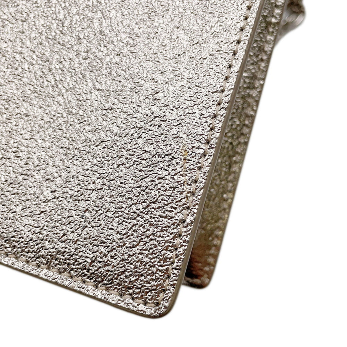 Yves Saint Laurent Champagne Gold Leather Chain/Shoulder Wallet (Pre-Owned)