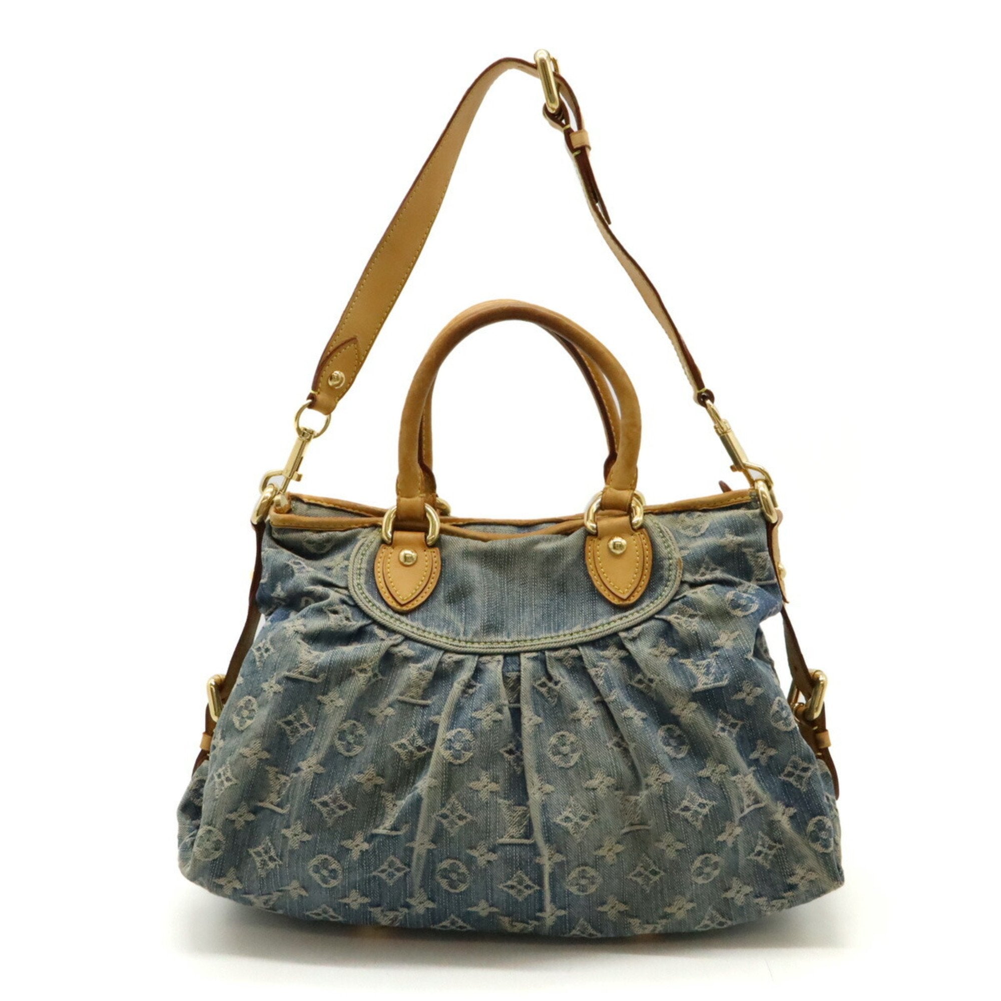 Louis Vuitton Monogram Denim Blue Monogram Denim Handbag Shoulder Bag Tote Bag (Pre-Owned)