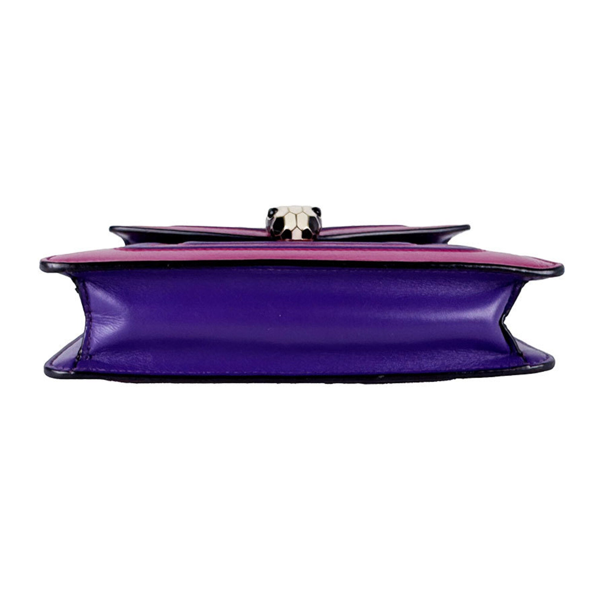 Bvlgari Purple Leather Shoulder Bag (Pre-Owned)